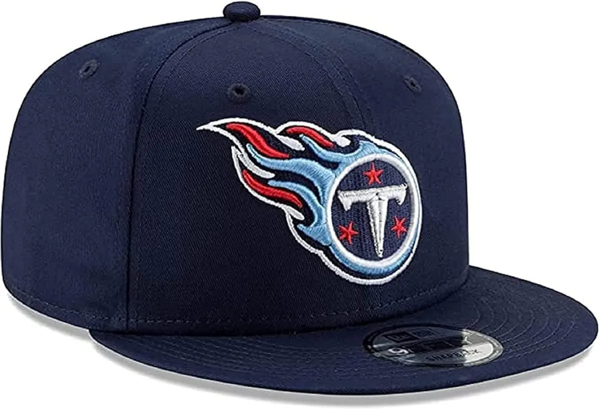 New Era NFL 9FIFTY - Cappello Regolabile con Chiusura a Scatto, Taglia Unica, Tennessee Titans - Blu Marino, Taglia Unica - immagine 3