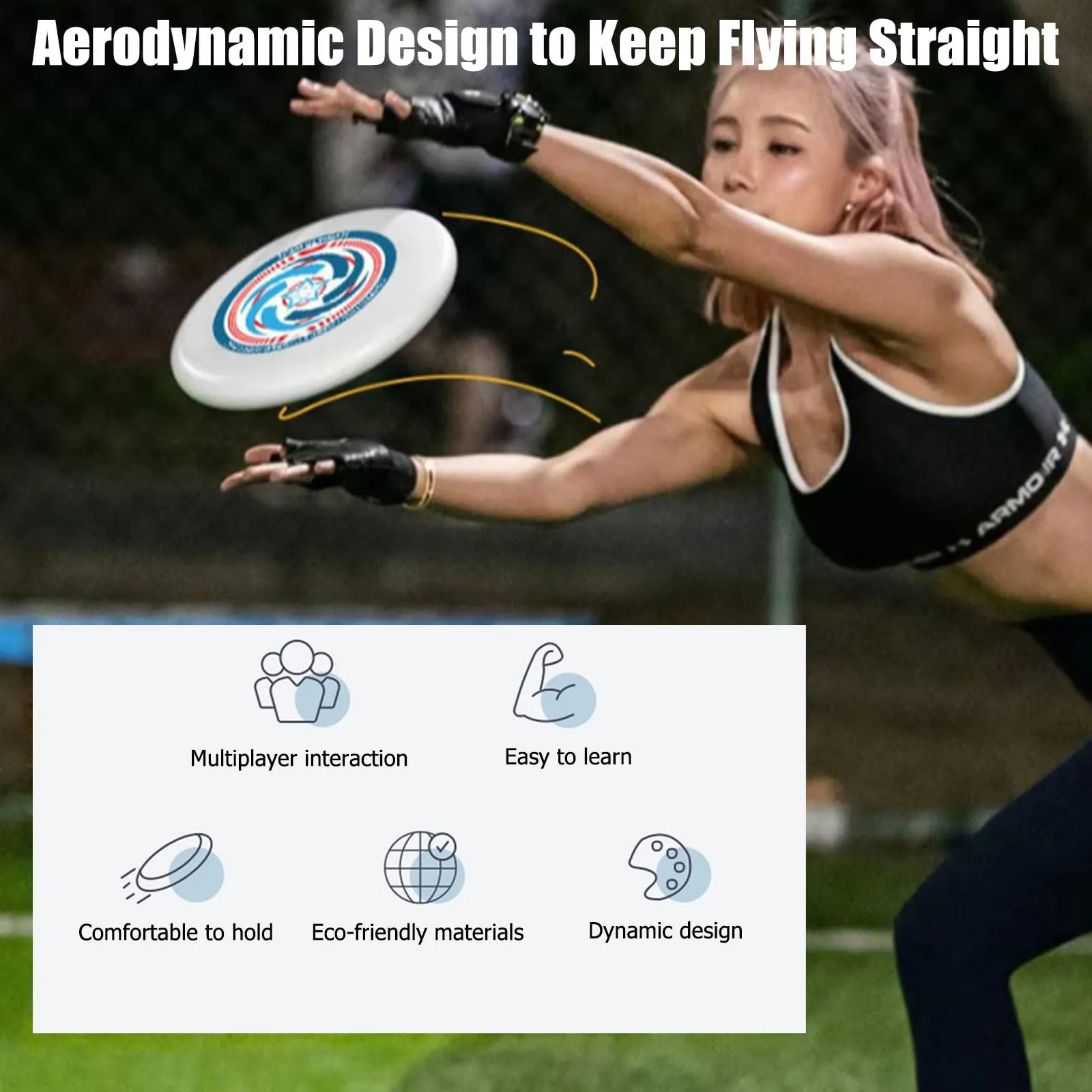 Cutiolly Frisbee Competitivo,175g Frisbee Professional,Frisbee Definitivo,Frisbee Ultimate,Disco da Competizione Professionale,Disco da Frisbee,Adatto per Sport,Giochi e Intrattenimento All'aperto - immagine 2