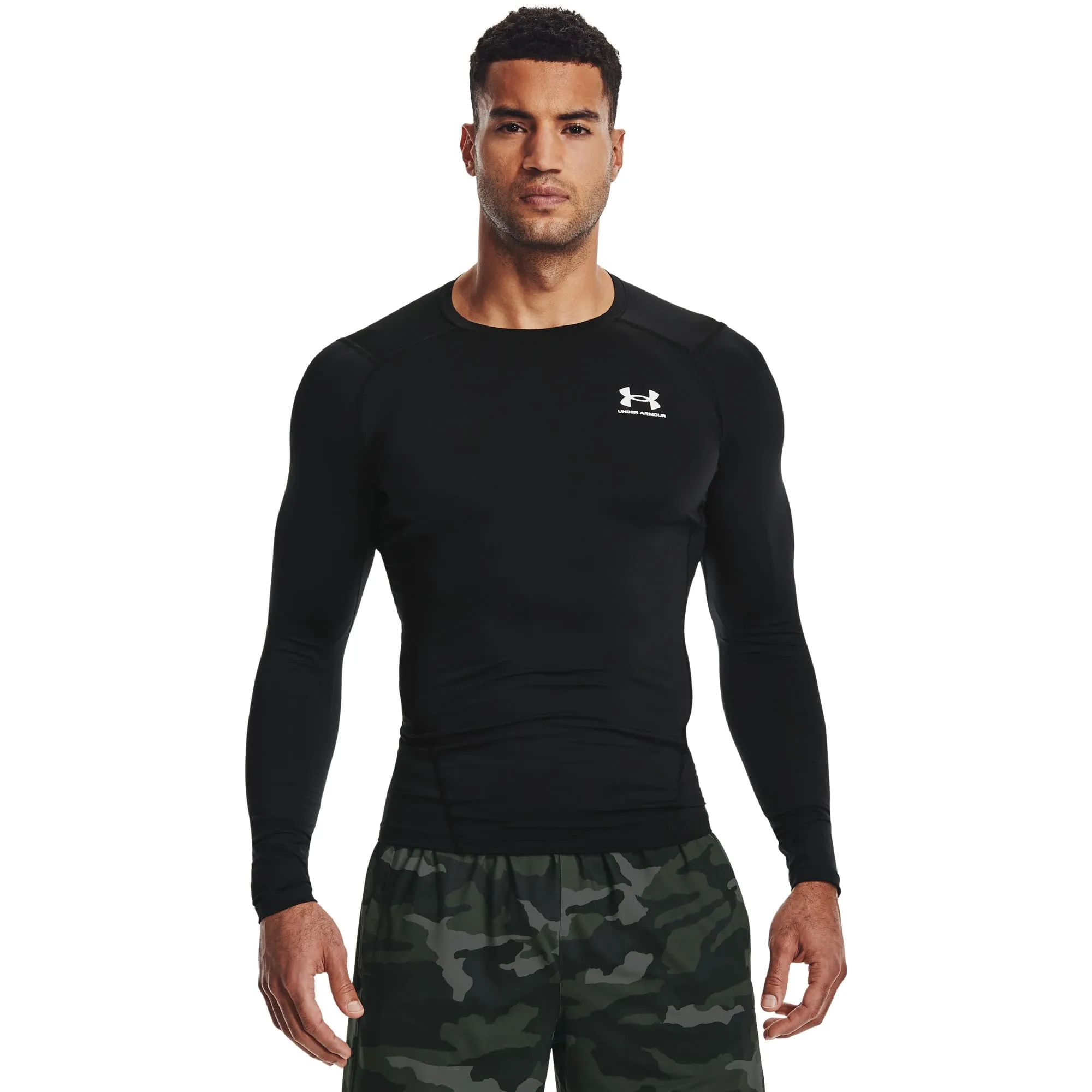 Under Armour Hg Armour Comp Maglietta a maniche lunghe da uomo, Nero (001), S alto - immagine 1