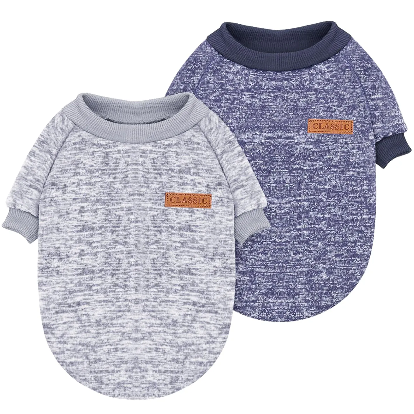 Idepet Maglione per animali domestici (Grigio BluNavy, S) - immagine 1