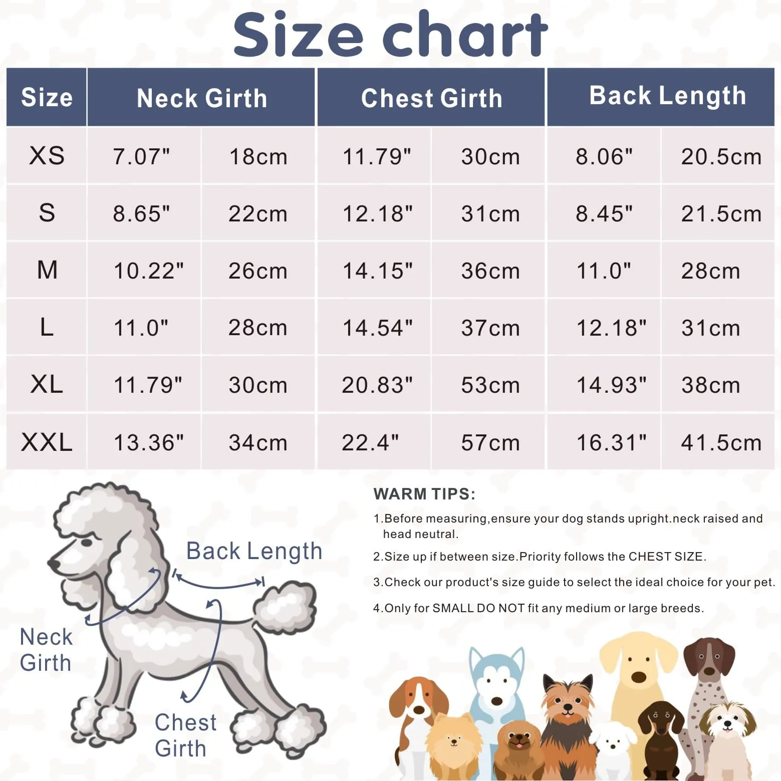 Idepet Maglione per animali domestici (Grigio BluNavy, M) - immagine 2