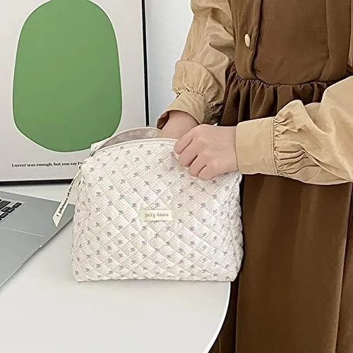 Aucuu Borsa da Toilette da Viaggio, 2 Pezzi Beauty Case da Viaggio, Borsa da Viaggio, Borsa Trucco Floreale, Trucco Pochette da Toilette, Trousse Trucchi Organizer per Cosmetici, per Donne e Ragazze - immagine 8