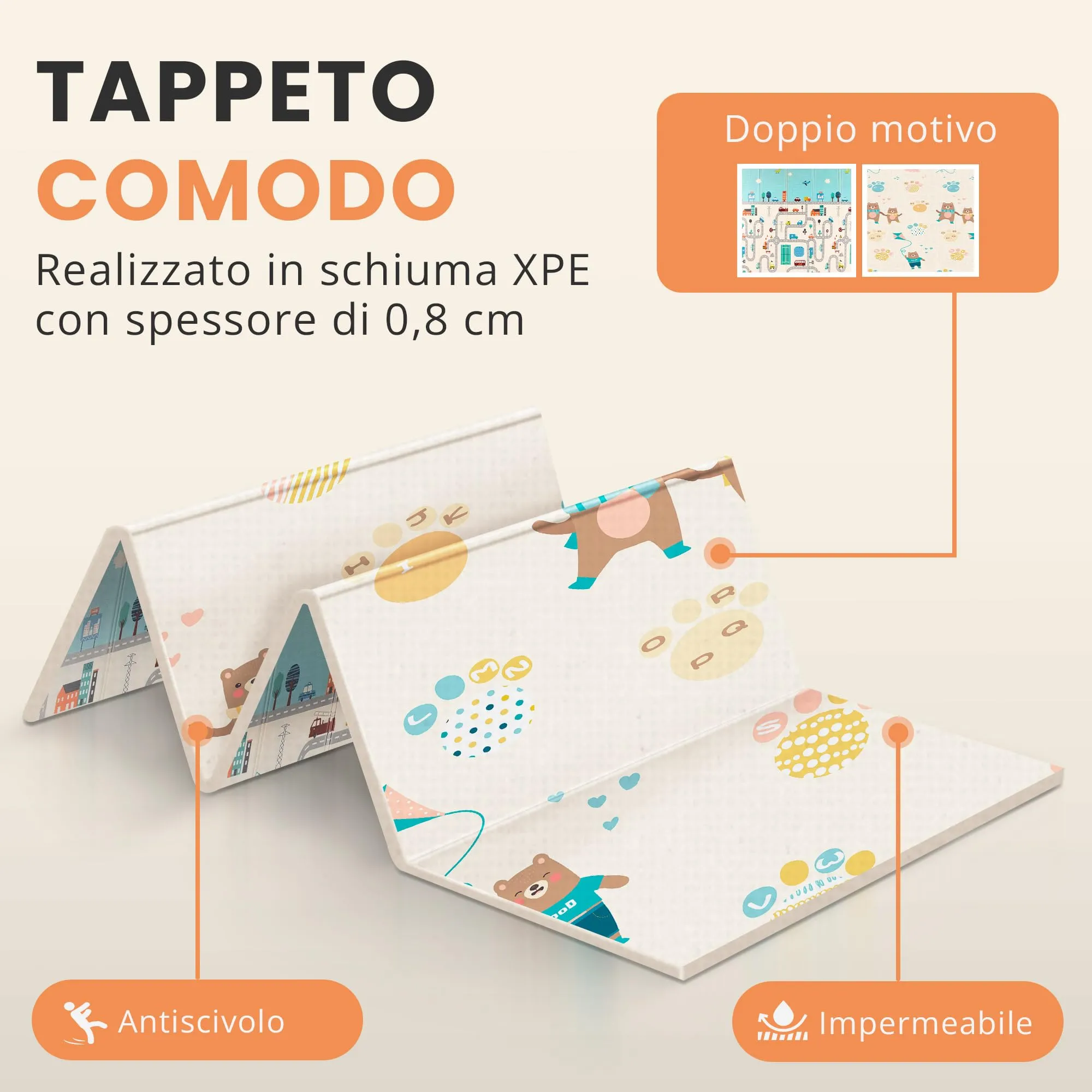 JUPPLIES Box Bambini 150×180 cm – Recinto Gioco per Neonato 6-24 Mesi, Rete Traspirante 360°, Struttura Antiscivolo e Robusta, Facile da Montare (Grigio XL con fantasia + tappeto) - immagine 6