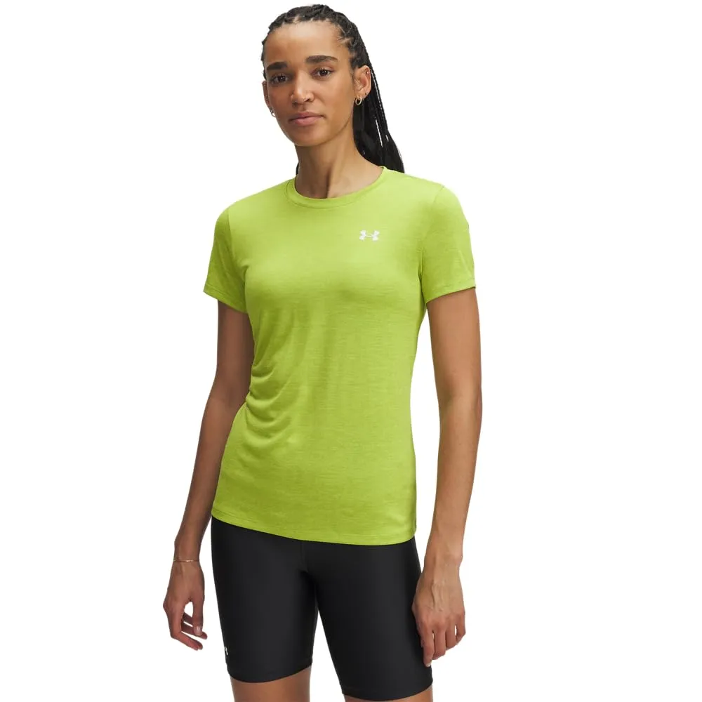 Under Armour Maglietta a maniche corte Tech Twist da donna, (326) Green Vibe / / Bianco, S - immagine 1