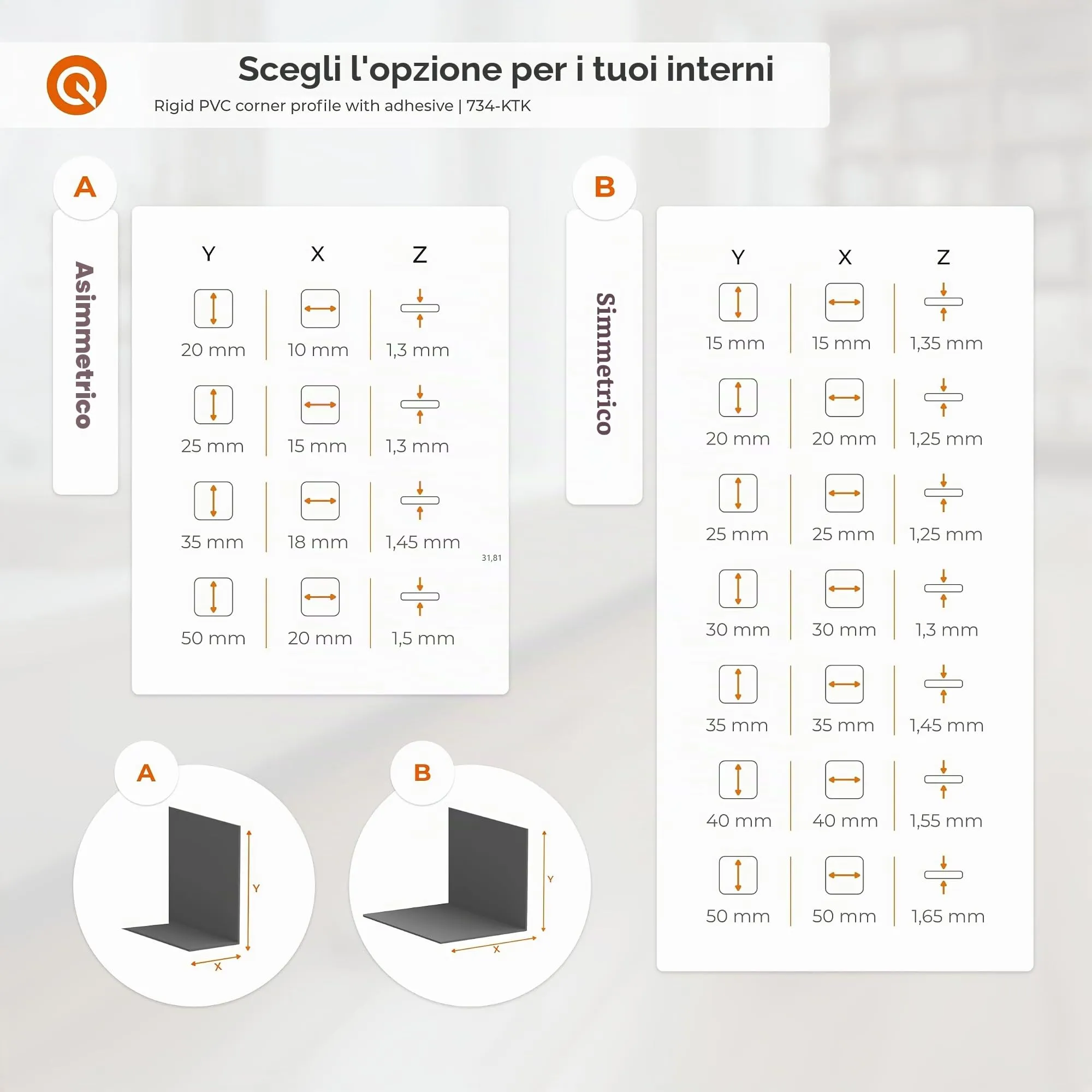 Quest Paraspigoli PVC 35x18 mm Autoadesivo - Nero, 200 cm - immagine 3