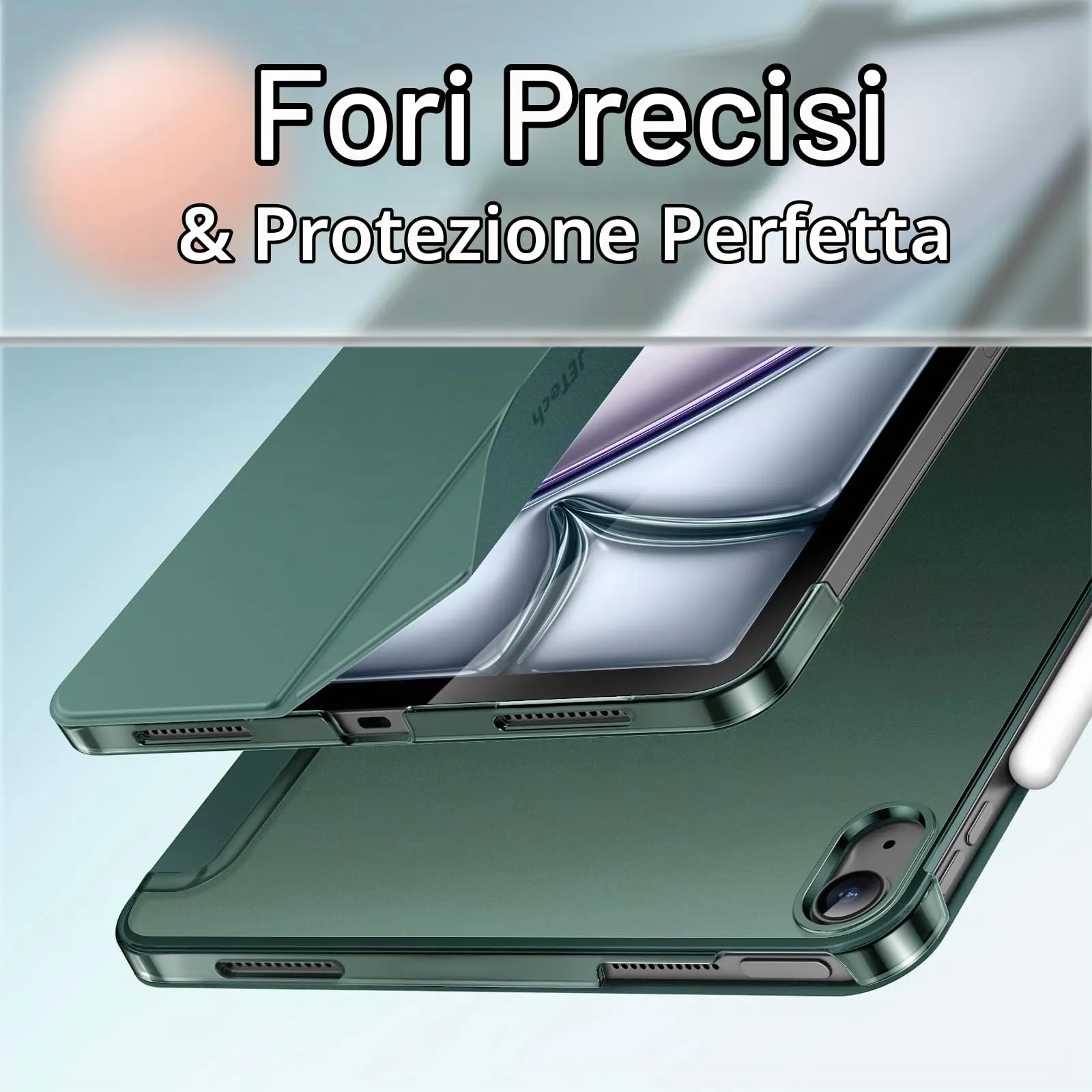 JETech Custodia per iPad Air 13" M4/M3/M2, Verde Notte - immagine 3