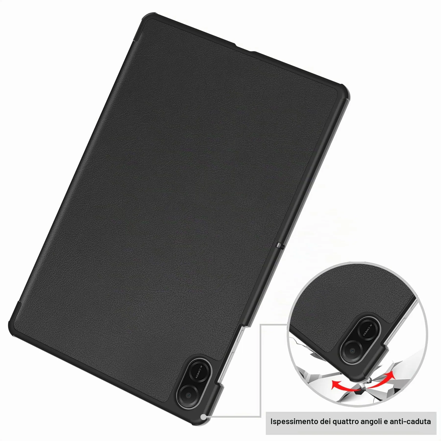 idudao Custodia rigido per 11" Honor Pad X8a X8b, Folio Cover Case per Tablet 11 Pollici X8a(2024) X8b(2026), Nero - immagine 5