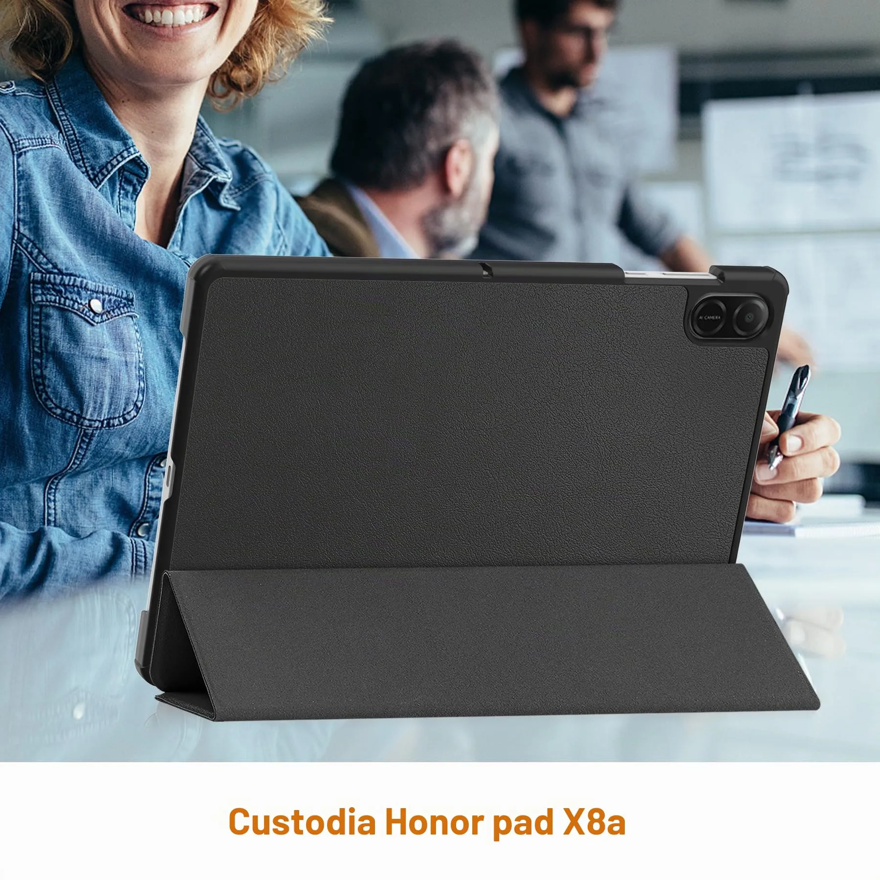 idudao Custodia rigido per 11" Honor Pad X8a X8b, Folio Cover Case per Tablet 11 Pollici X8a(2024) X8b(2026), Nero - immagine 7