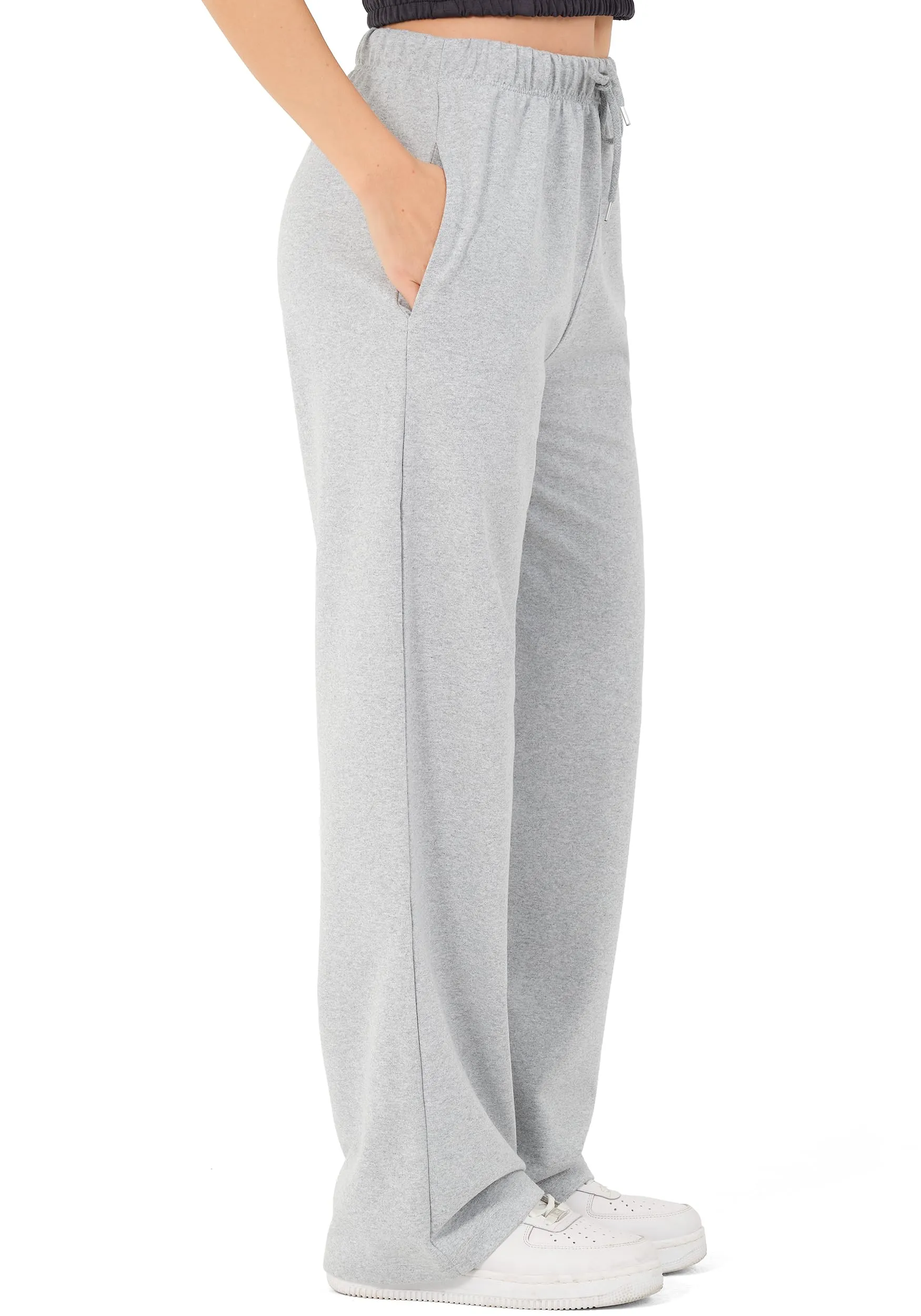 ROSS CAMP Pantaloni Tuta Donna Cotone – Pantaloni Sportivi Gamba Larga - immagine 1