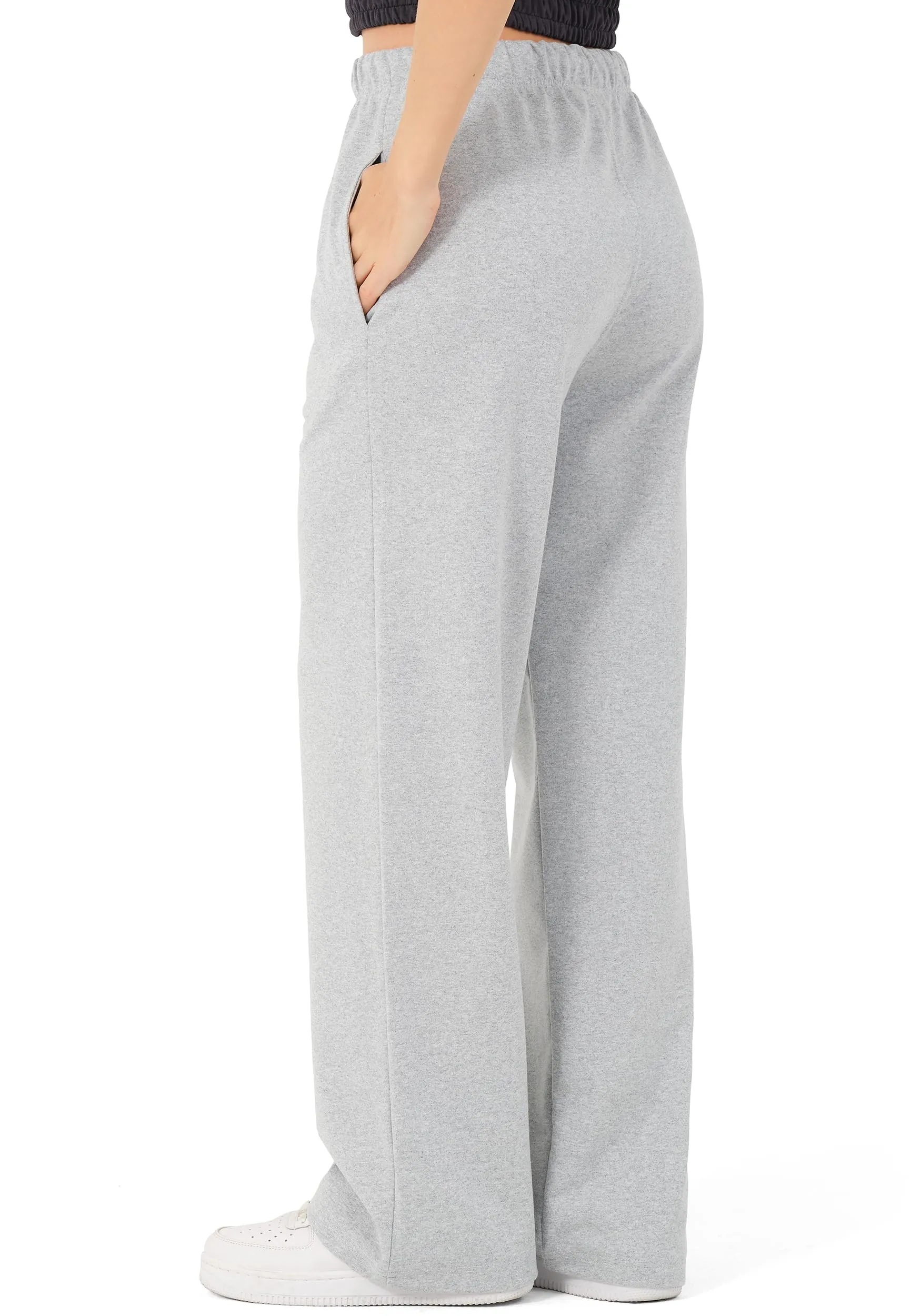 ROSS CAMP Pantaloni Tuta Donna Cotone – Pantaloni Sportivi Gamba Larga - immagine 3