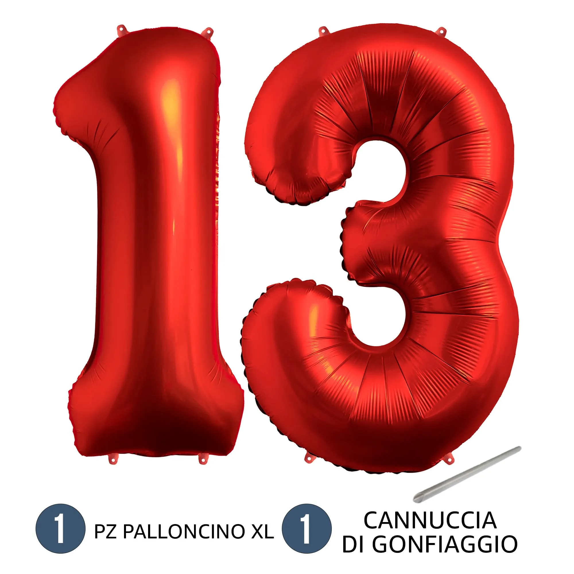 FUNFEST Palloncini 13 o 31 Anni Rosso Cromo 100cm - immagine 7