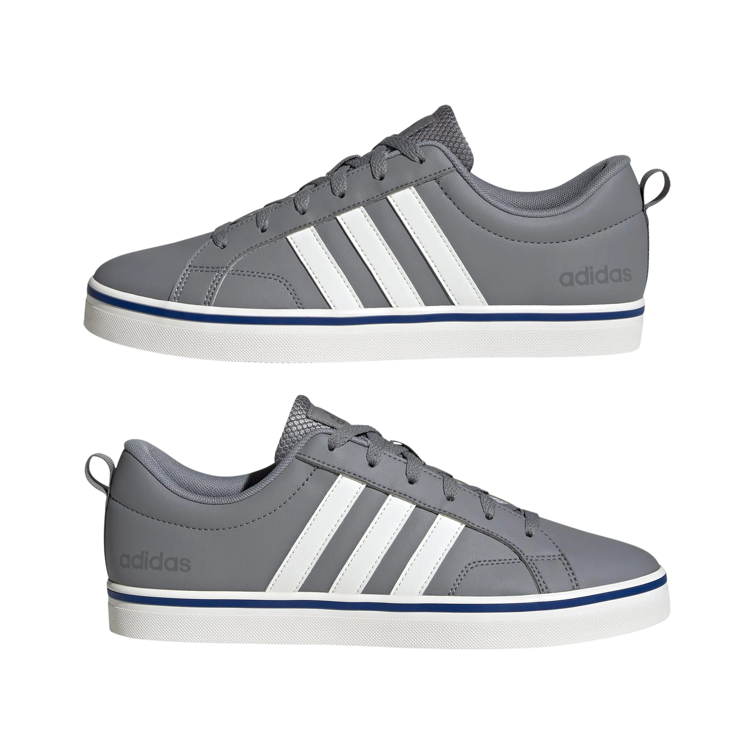 adidas Vs Pace 2.0 Shoes, Sneakers Uomo, Grigio Tre Nuclei Bianco Team Royal Blue, 41 1/3 EU - immagine 6