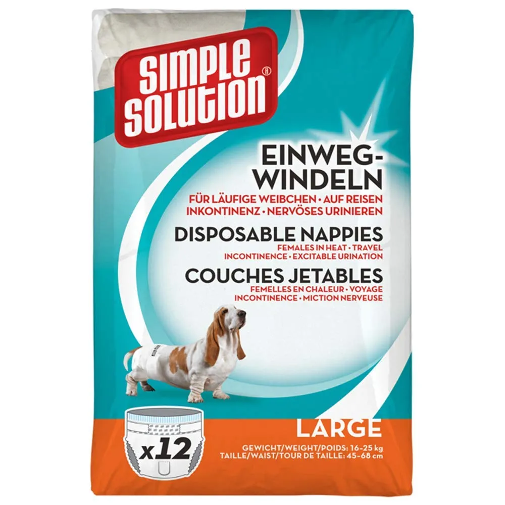 Simple Solution Pannolini Monouso Cani Femmina L 12 pz - immagine 1