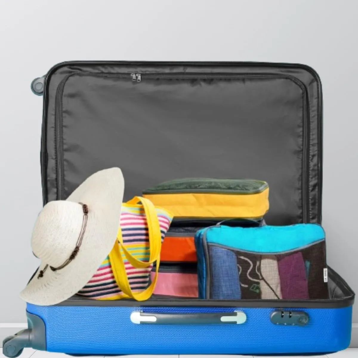 OW-Travel Organizer Valigia, Packing Cubes, Cubi Viaggio, 4 Colori 4 Pezzi - immagine 9