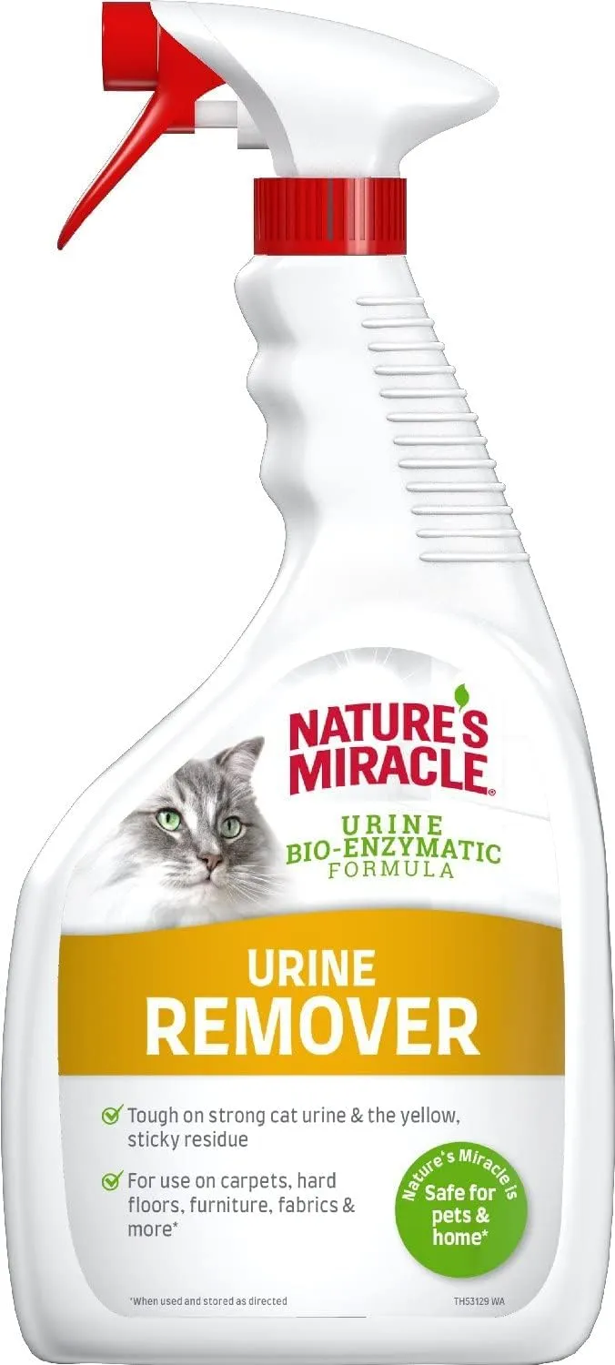 Nature´S Miracle Urine Remover per Gatti, Eliminare le Macchie di Urina, a Base di Oli Essenziali, 946 Ml - immagine 1