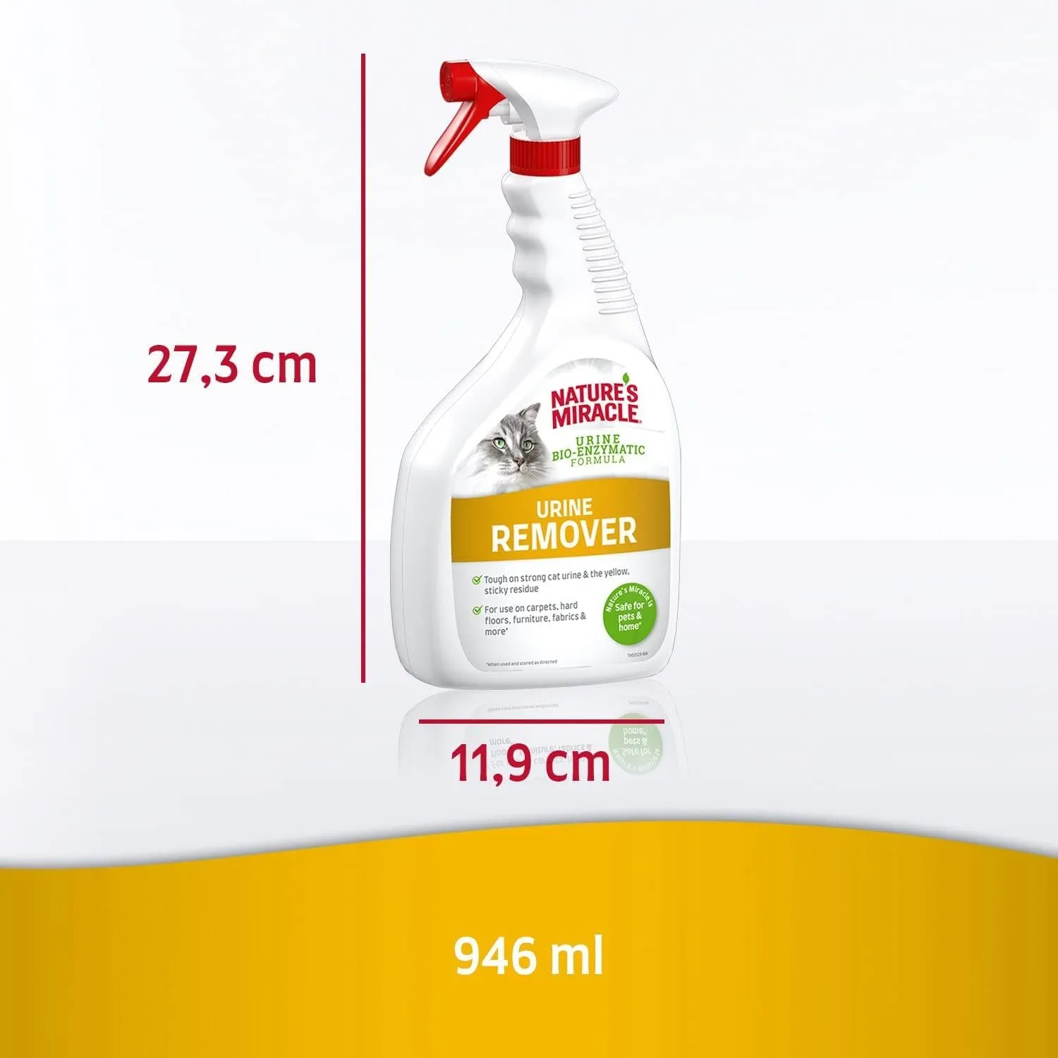 Nature´S Miracle Urine Remover per Gatti, Eliminare le Macchie di Urina, a Base di Oli Essenziali, 946 Ml - immagine 7