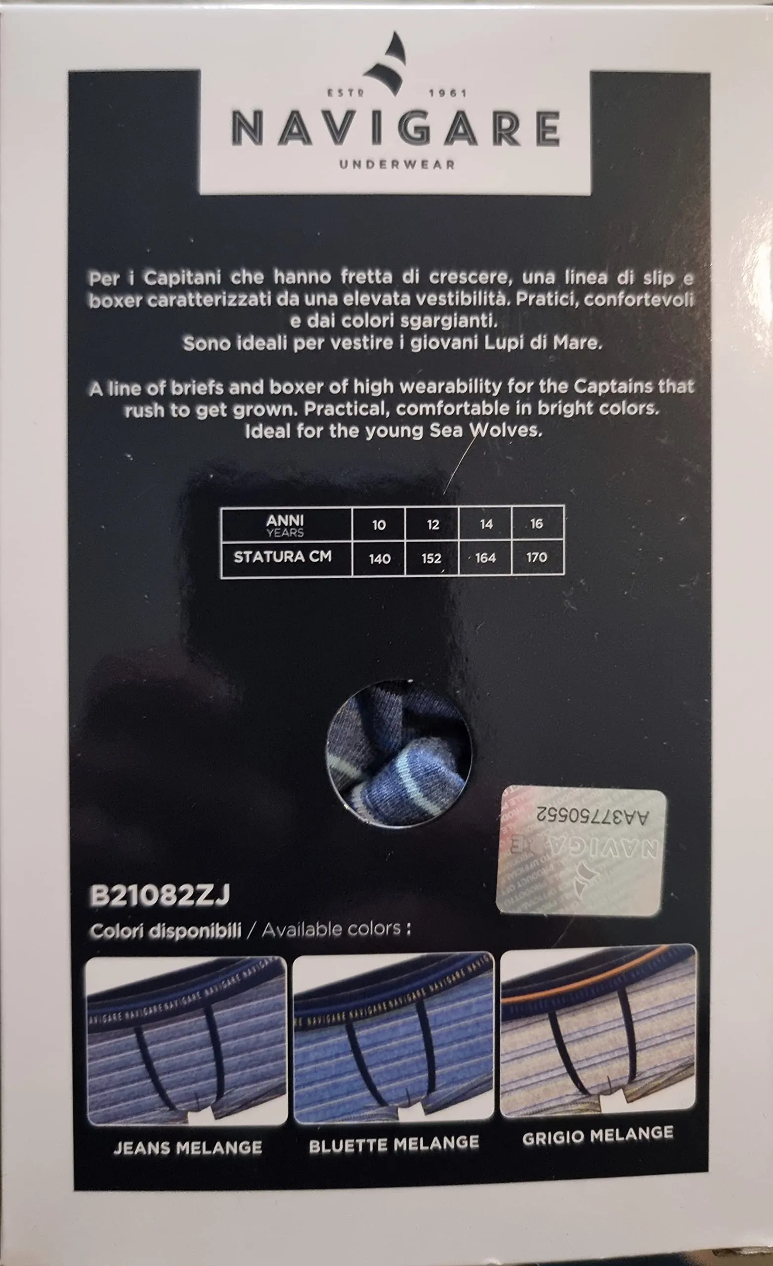 Navigare Boxer Uomo Fantasia e in Cotone qualità E Materiali Garantiti da Un Marchio Leader nel Settore Confezione da 6 PZ (XL, 1082 Grigio Blu Jeans) - immagine 7