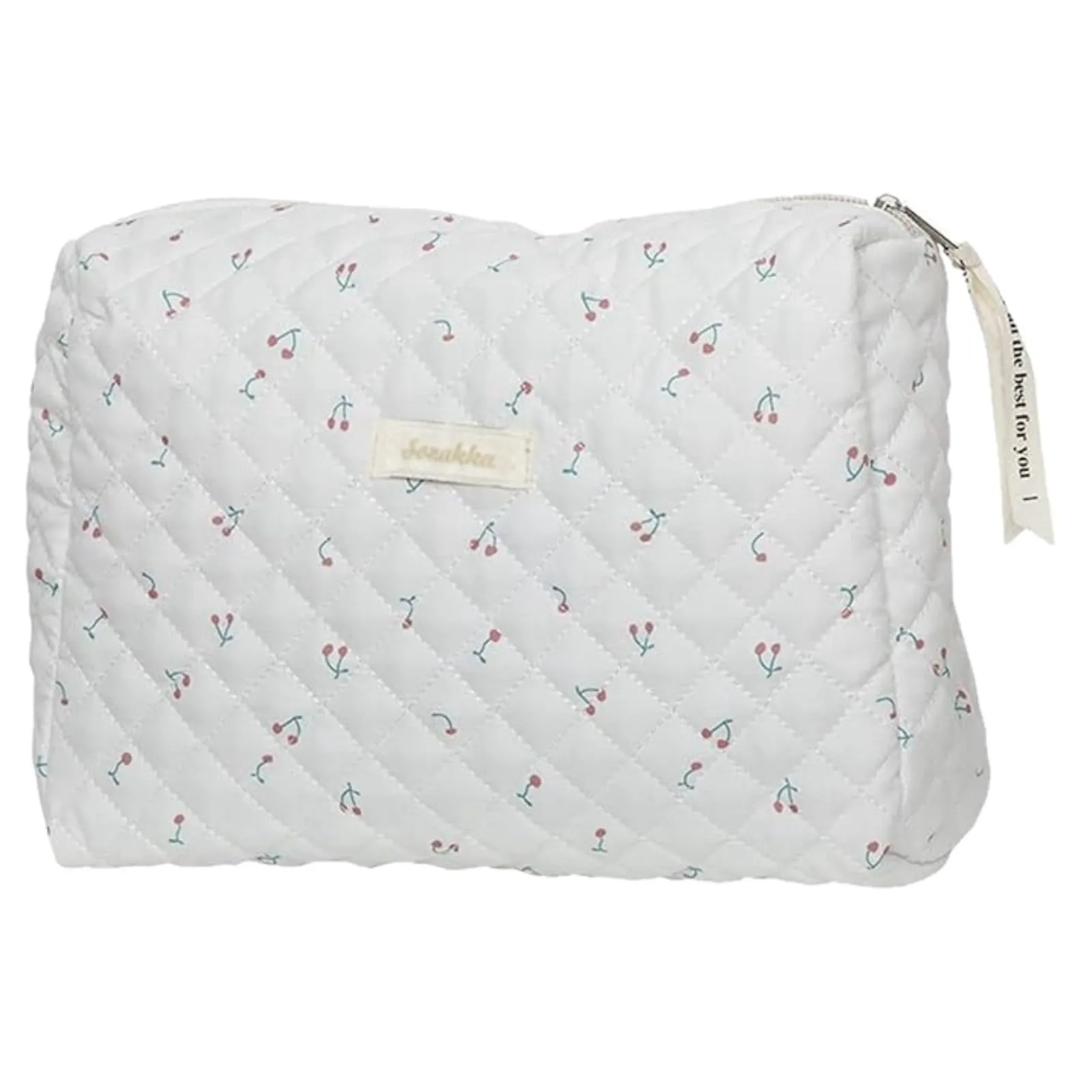 Aucuu Borsa da Toilette da Viaggio, Beauty Case da Viaggio, Borsa da Viaggio, Borsa Trucco Floreale, Trucco Pochette da Toilette, Trousse Trucchi Organizer per Cosmetici, per Donne e Ragazze - immagine 1