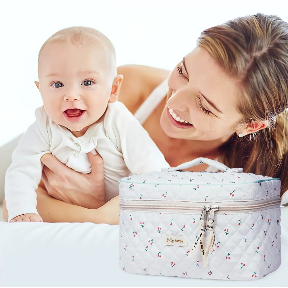 Aucuu Borsa da Toilette da Viaggio, Beauty Case da Viaggio, Borsa da Viaggio, Borsa Trucco Floreale, Trucco Pochette da Toilette, Trousse Trucchi Organizer per Cosmetici, per Donne e Ragazze - immagine 7