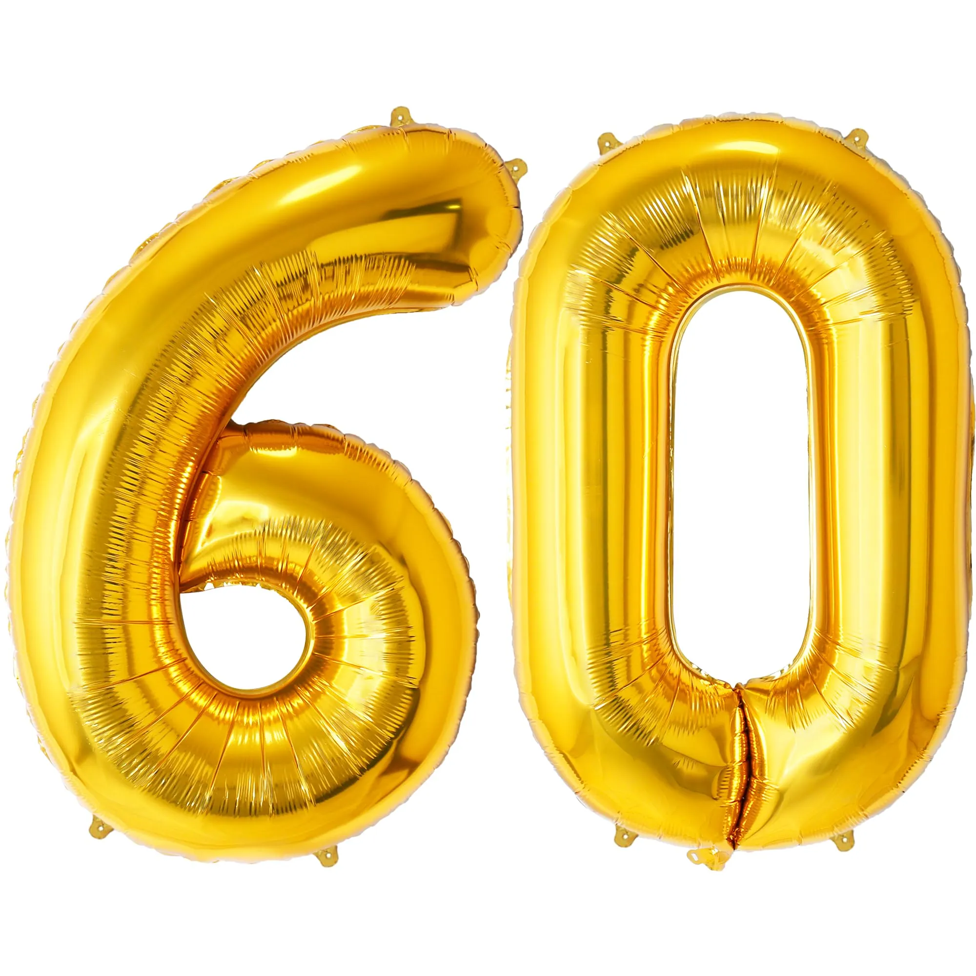 FUNFEST Palloncini 60° Compleanno Oro Giganti 100cm - immagine 1