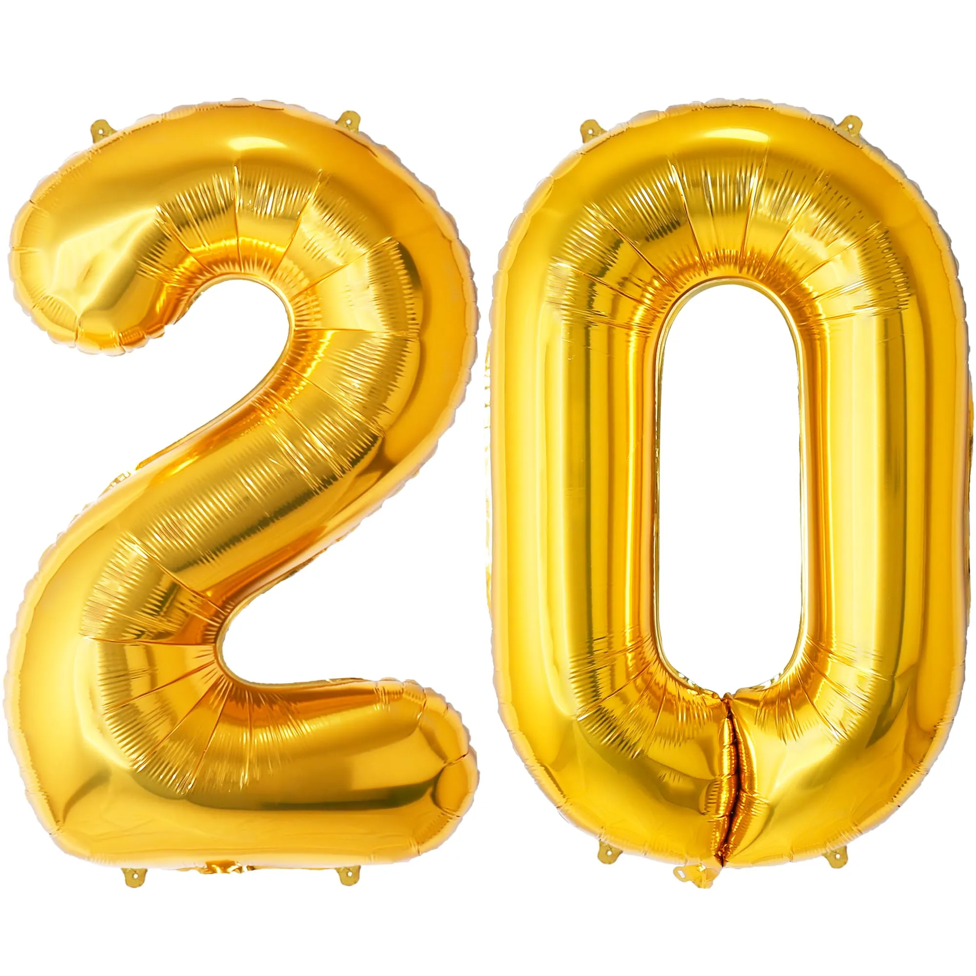 FUNFEST Palloncini 20° Compleanno Oro – Gigante 100cm - immagine 1