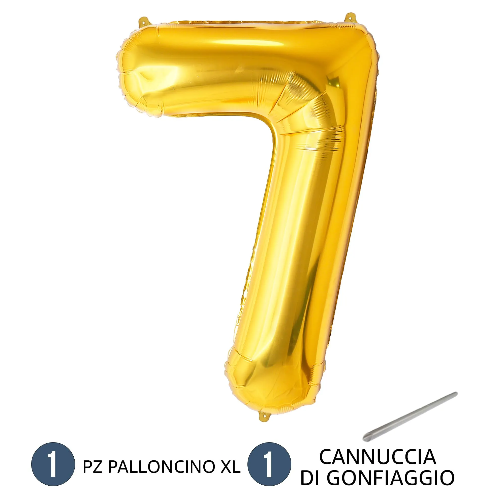FUNFEST Palloncino Numero 7 Oro 100cm - immagine 7