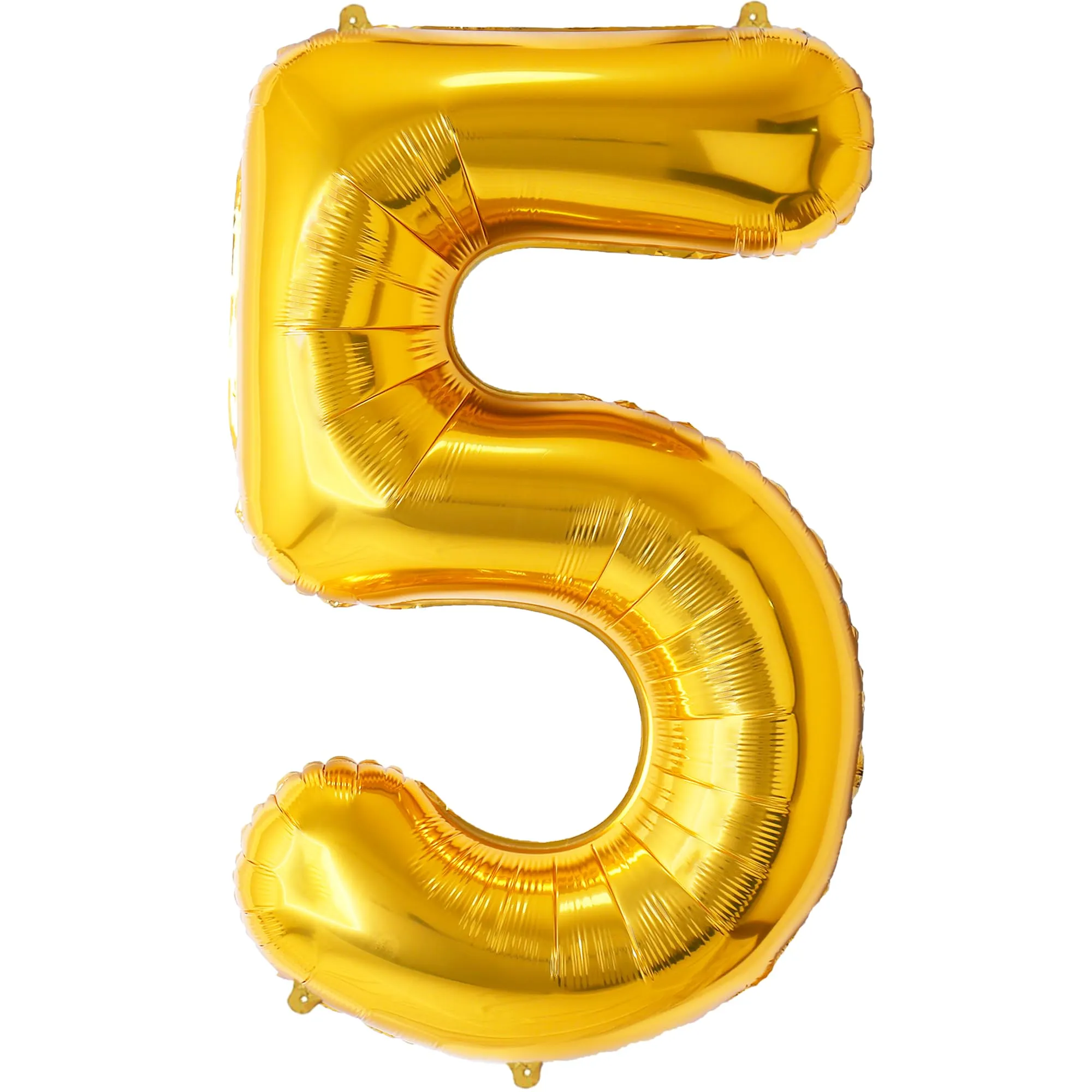 FUNFEST Palloncino Numero 5 Oro Gigante 100cm - immagine 1