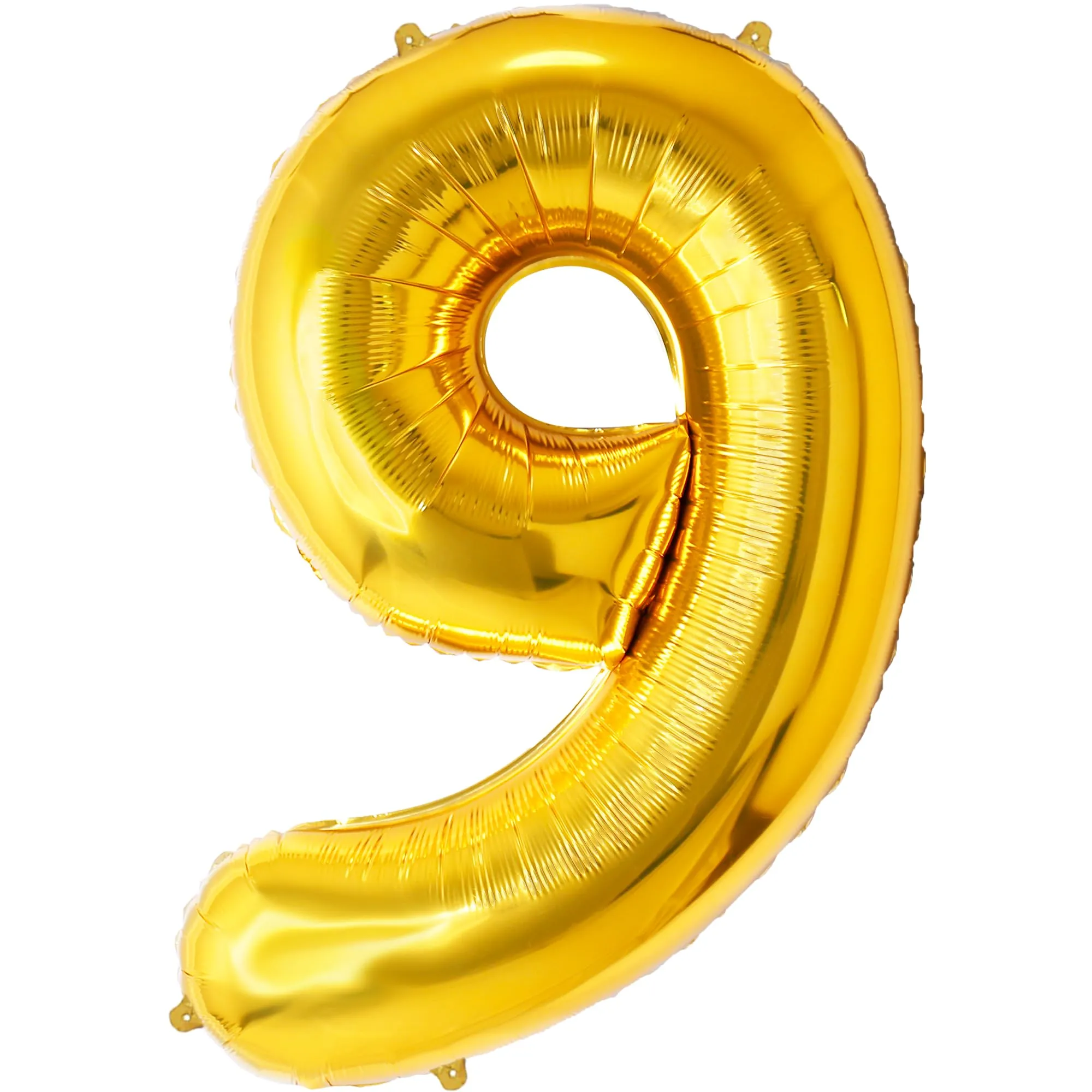 FUNFEST Palloncino Numero 9 Oro 100cm - immagine 1