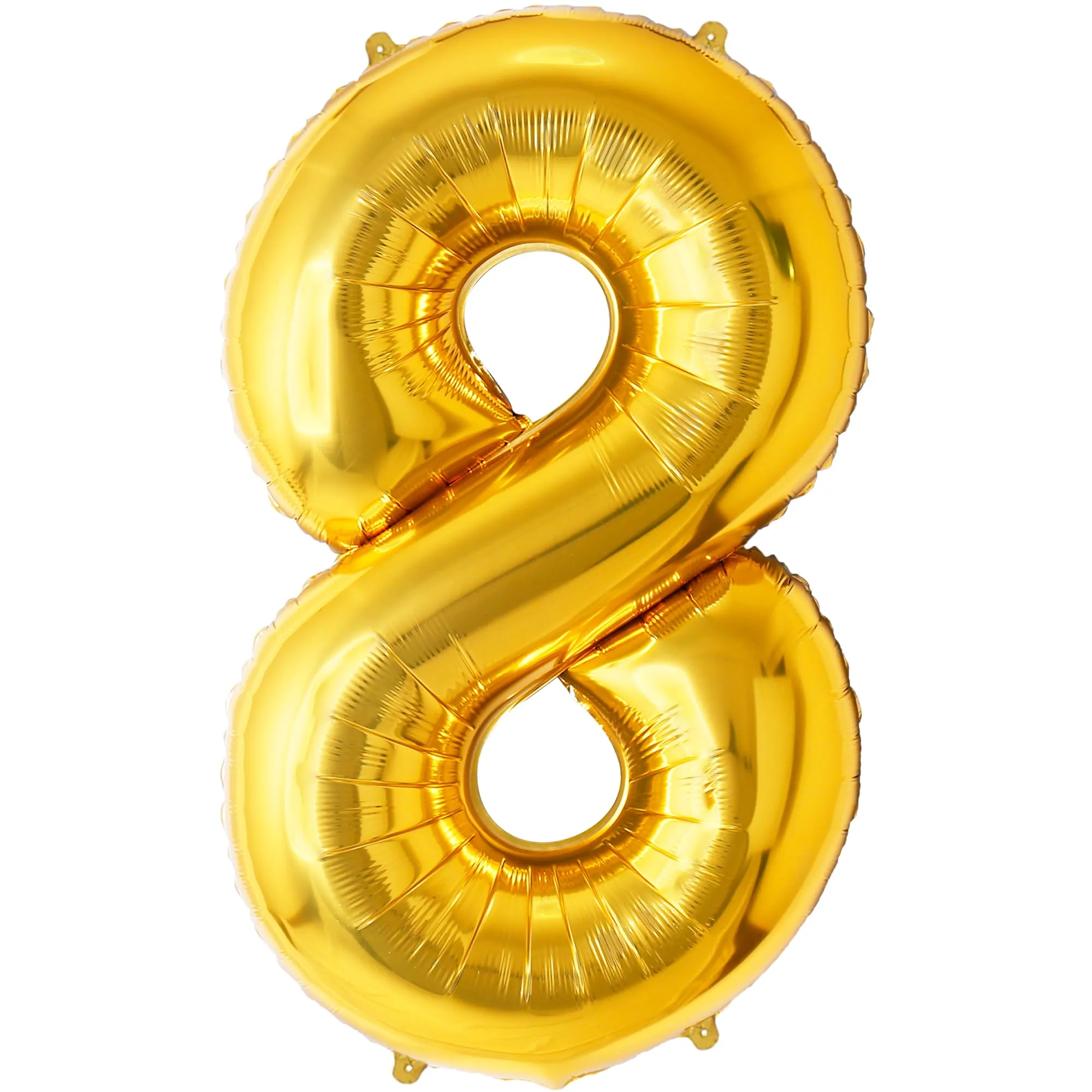 FUNFEST Palloncino Numero 8 Oro 100cm - immagine 1