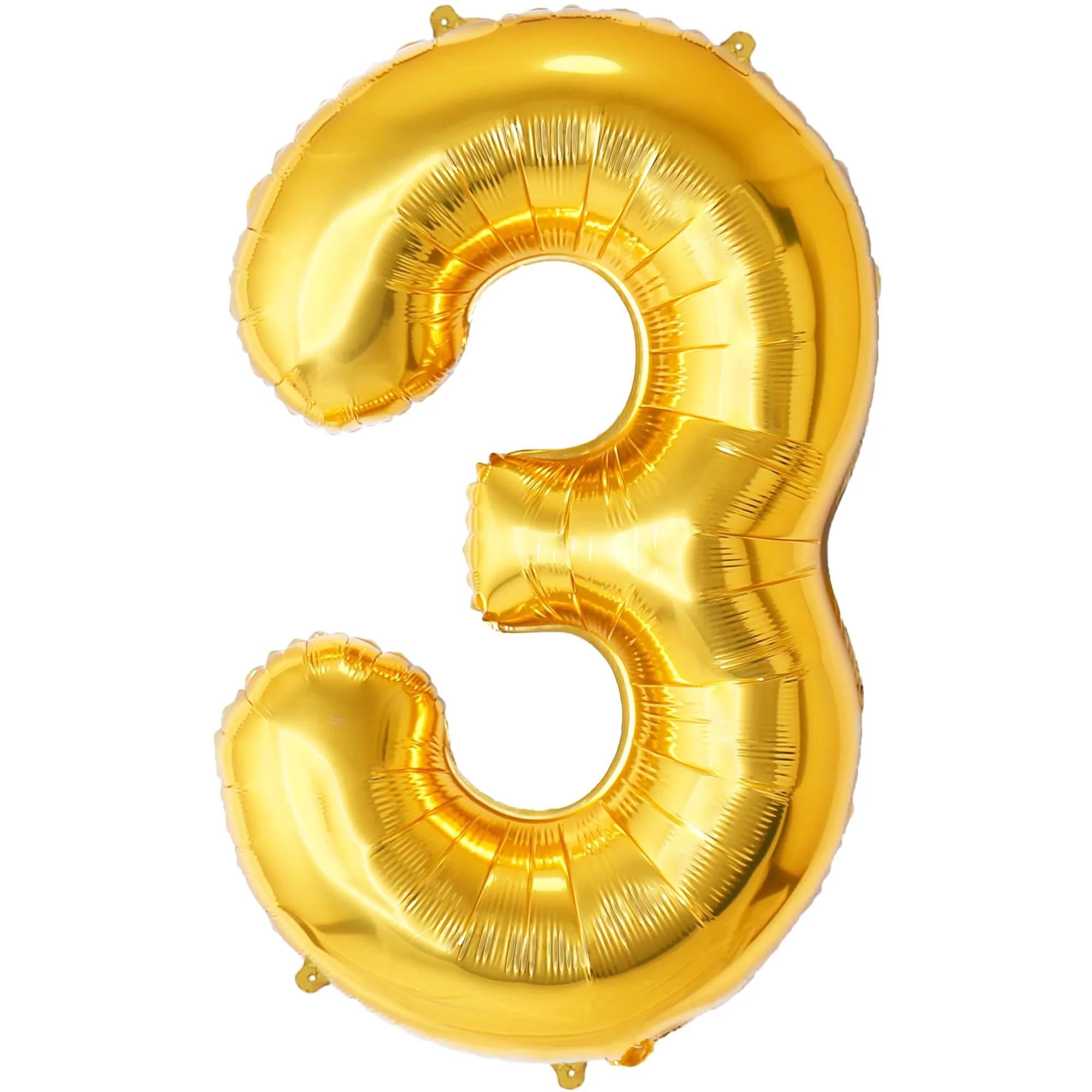 FUNFEST Palloncino Numero 3 Oro 100cm - immagine 1