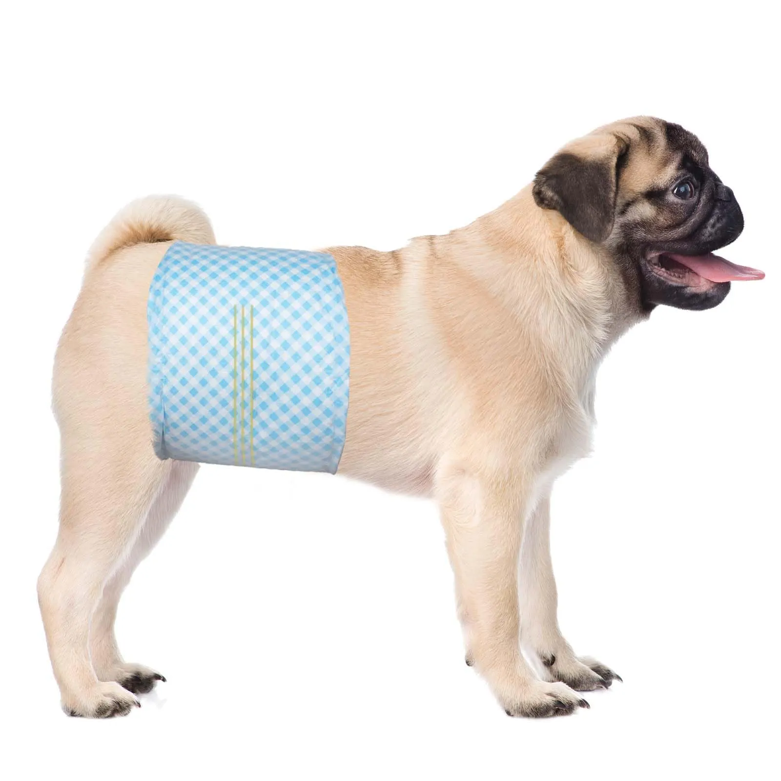 Flying Paws Bande per pancia usa e getta per cani maschi, con indicatore di umidità, super assorbenti, morbidi, pannolini per cani maschi (M, 20) - immagine 1