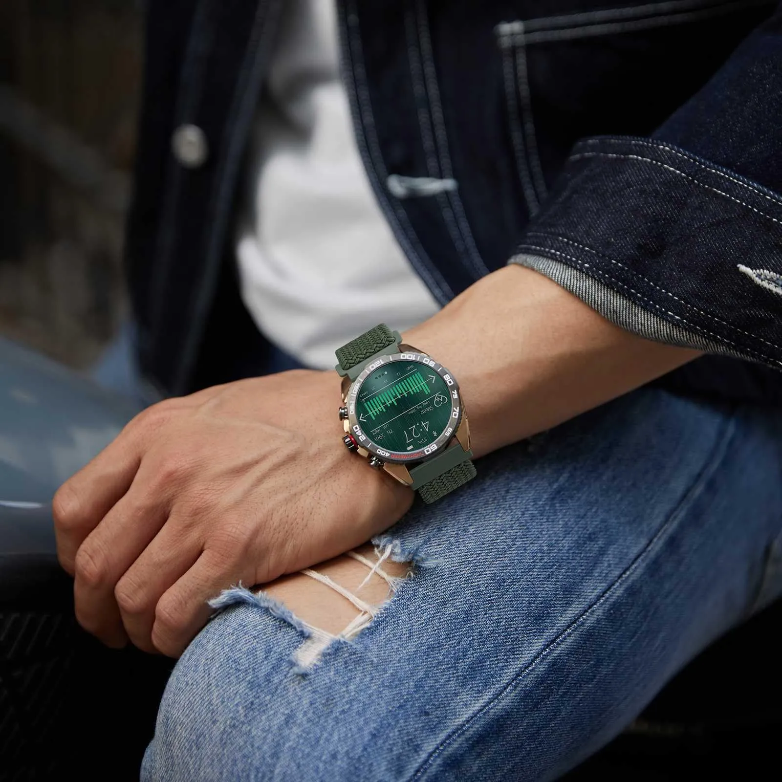 WOCCI 20mm Intrecciato Nylon Cinturino per Orologio da Uomo e da Donna, Regolabile Fibbia Nera (Verde Kaki) - immagine 6