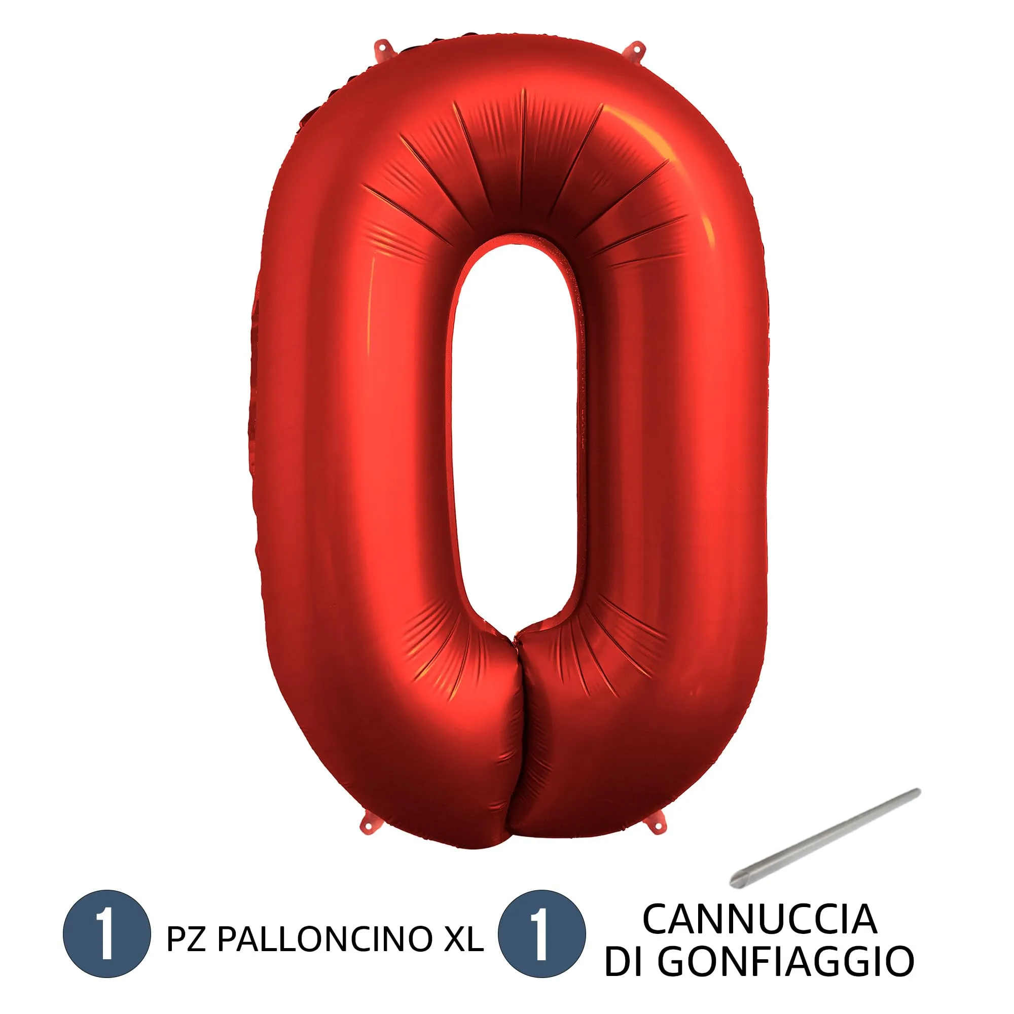 FUNFEST Palloncino Numero 0 Rosso Cromo 100cm - immagine 7
