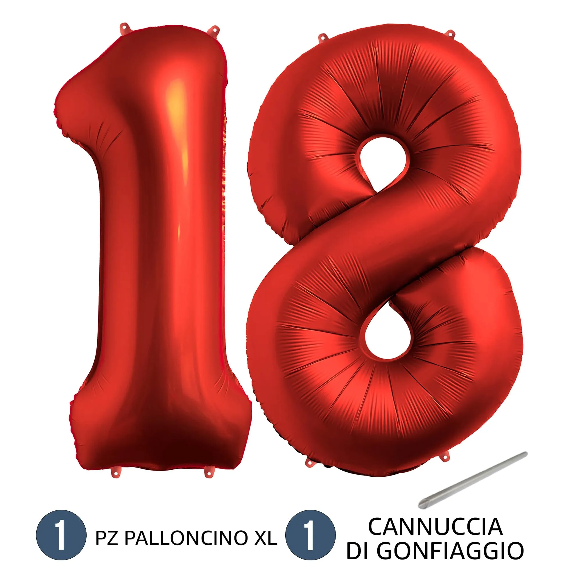 FUNFEST Palloncini 18 o 81 Anni Rosso Chromo 100cm - immagine 7