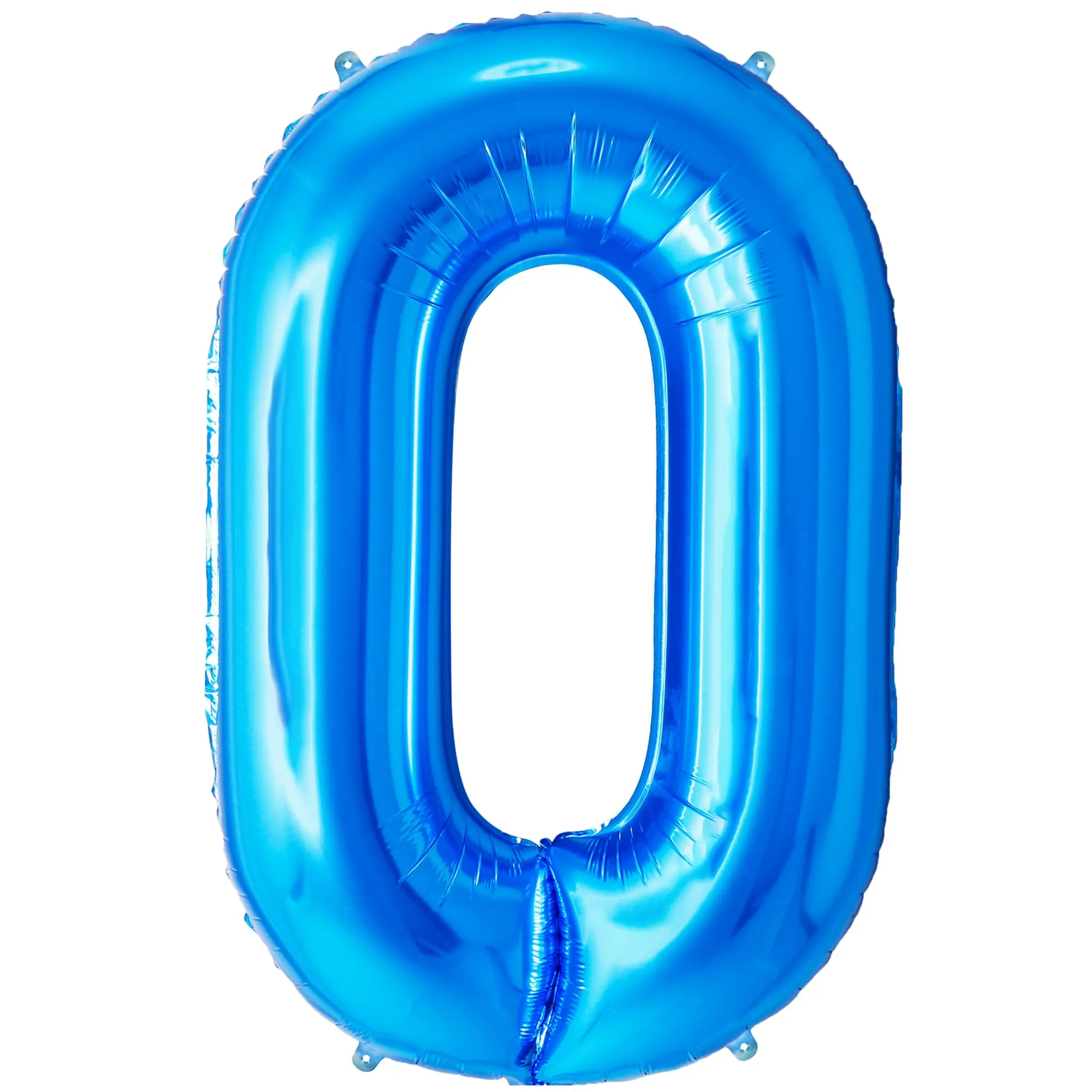 FUNFEST Palloncino Numero 0 Blu Lucido 100cm - immagine 1
