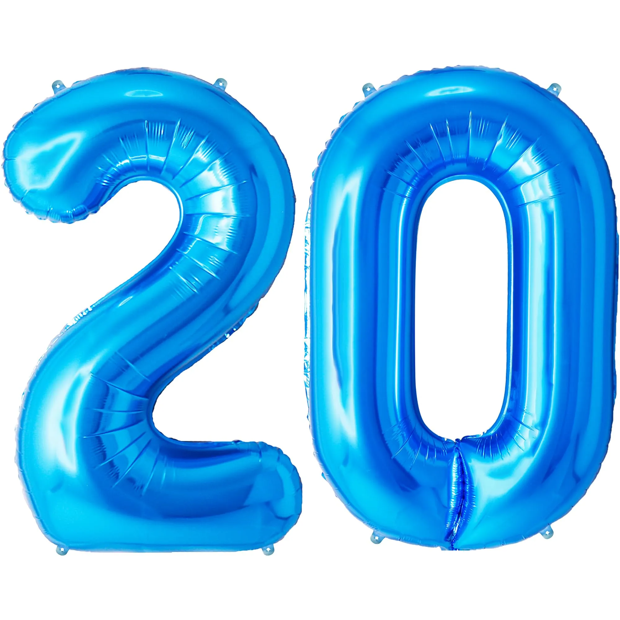 FUNFEST Palloncini 20° Compleanno Blu Giganti 100cm - immagine 1