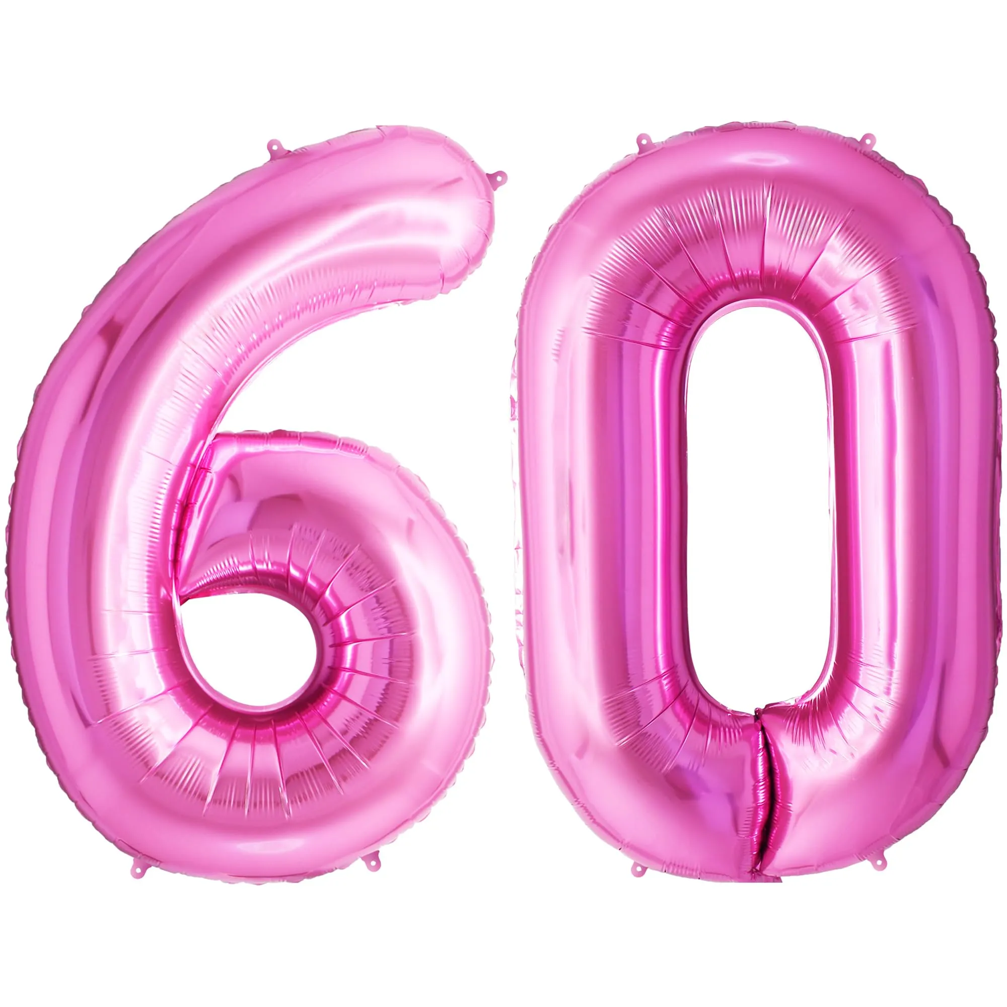 FUNFEST Palloncini 60° Compleanno Rosa – Numeri 6 e 0 Giganti (100cm) - immagine 1