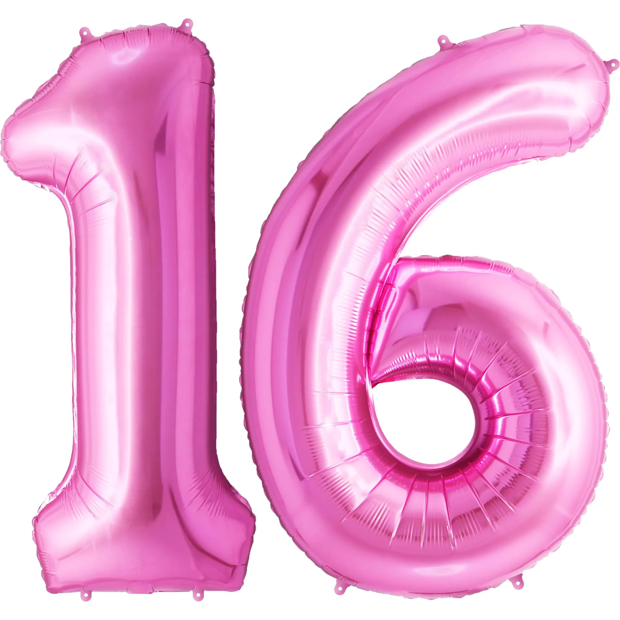 FUNFEST Palloncini 16 o 61 Anni Rosa Giganti 100cm - immagine 1