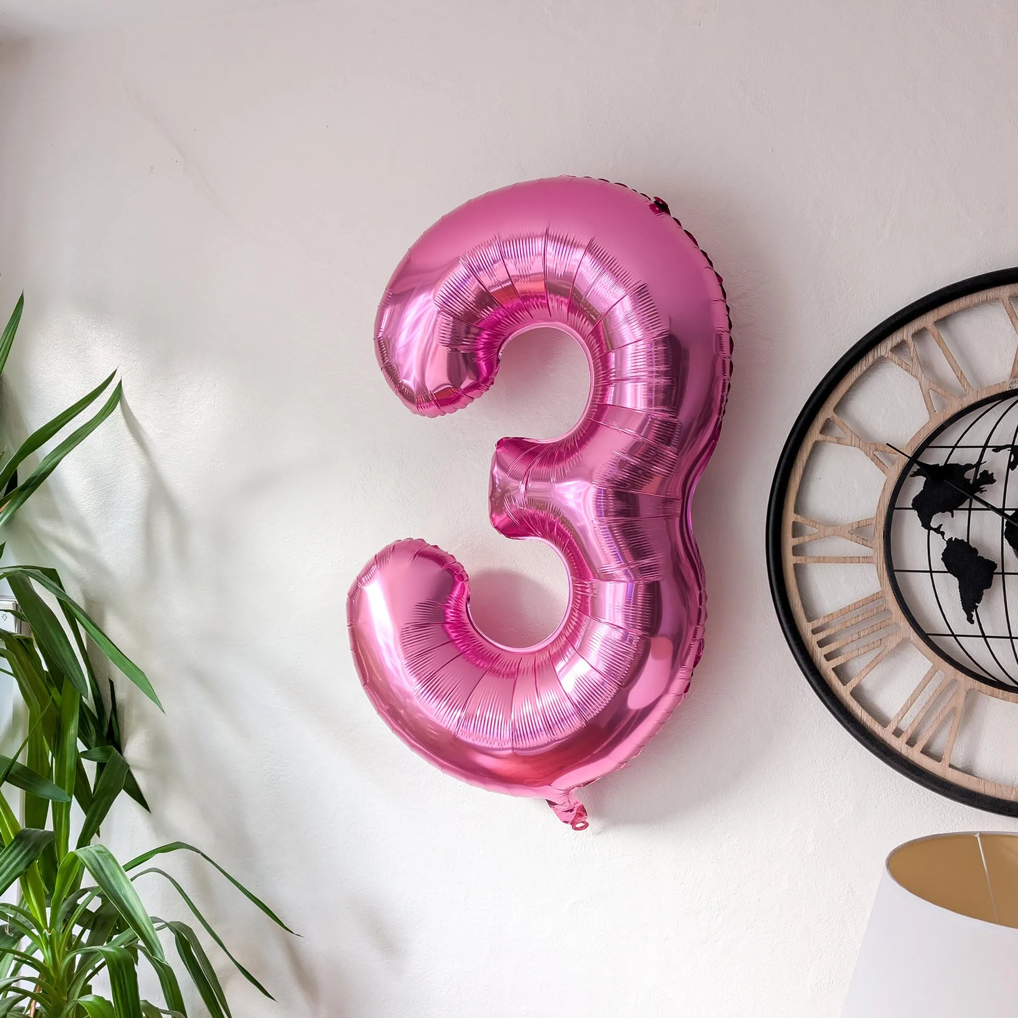 FUNFEST Palloncini 16 o 61 Anni Rosa Giganti 100cm - immagine 3