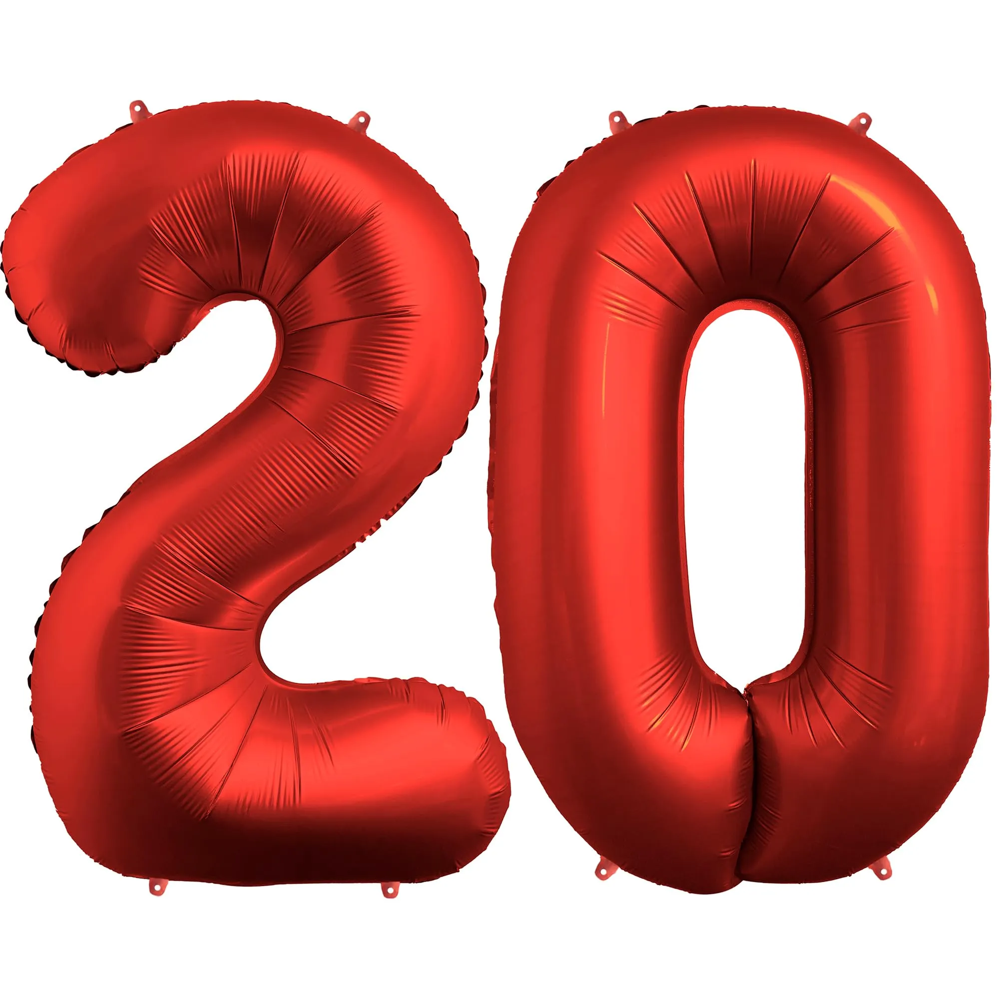 FUNFEST Palloncini 20° Compleanno Rosso Chromo 100cm - immagine 1