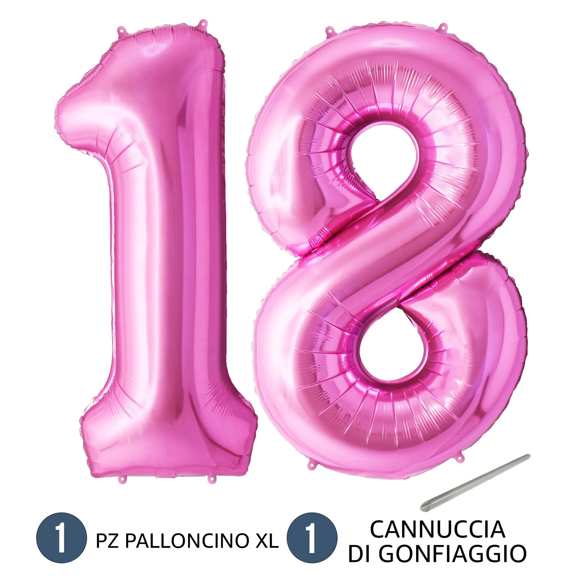 FUNFEST Palloncini 18 o 81 Anni Rosa Giganti 100cm - immagine 7