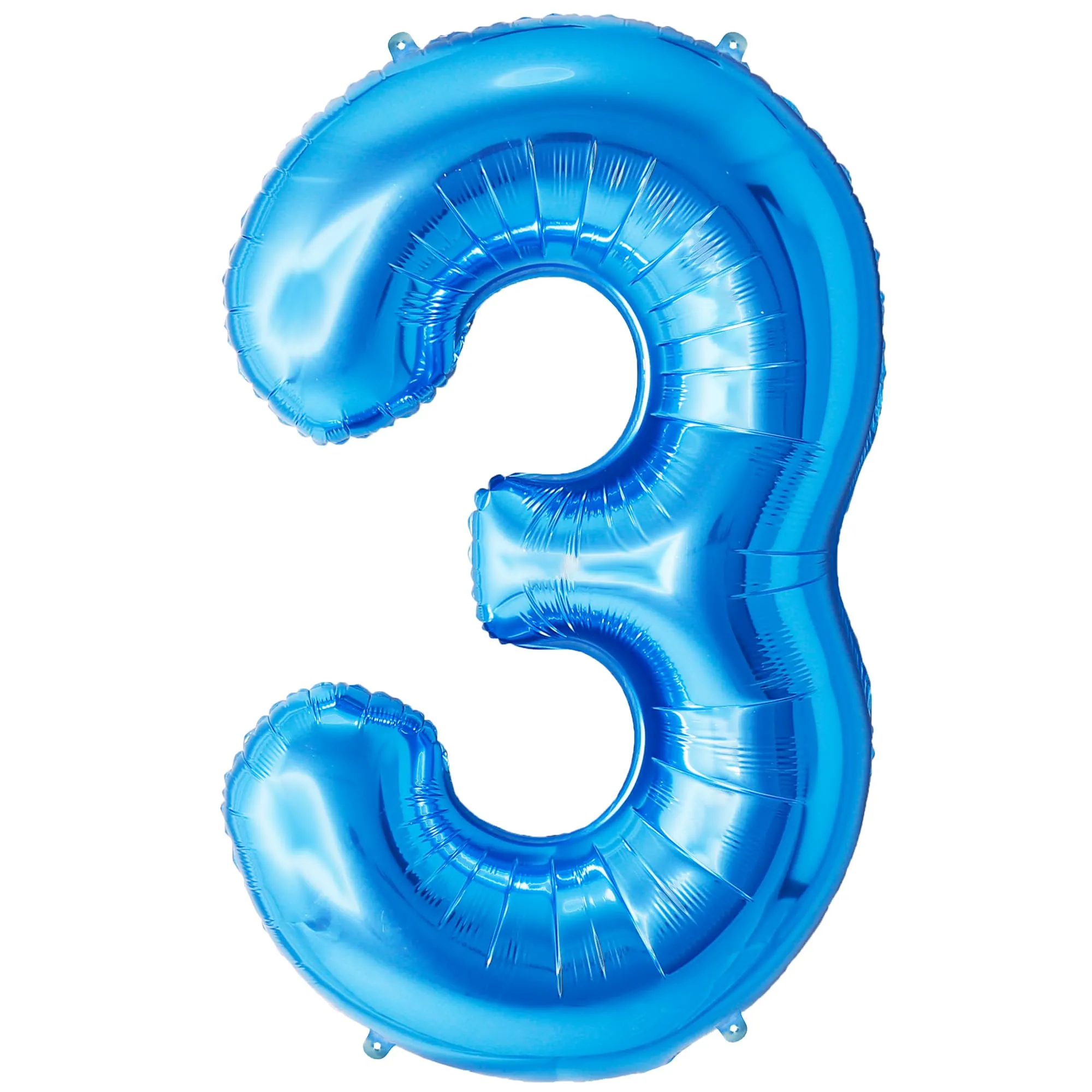 FUNFEST Palloncino Numero 3 Blu Lucido 100cm - immagine 1