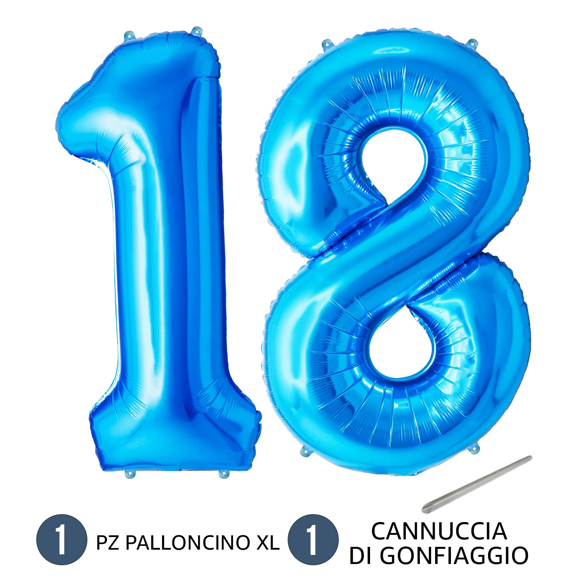 FUNFEST Palloncini 18 o 81 Anni Bleu Giganti 100cm - immagine 7