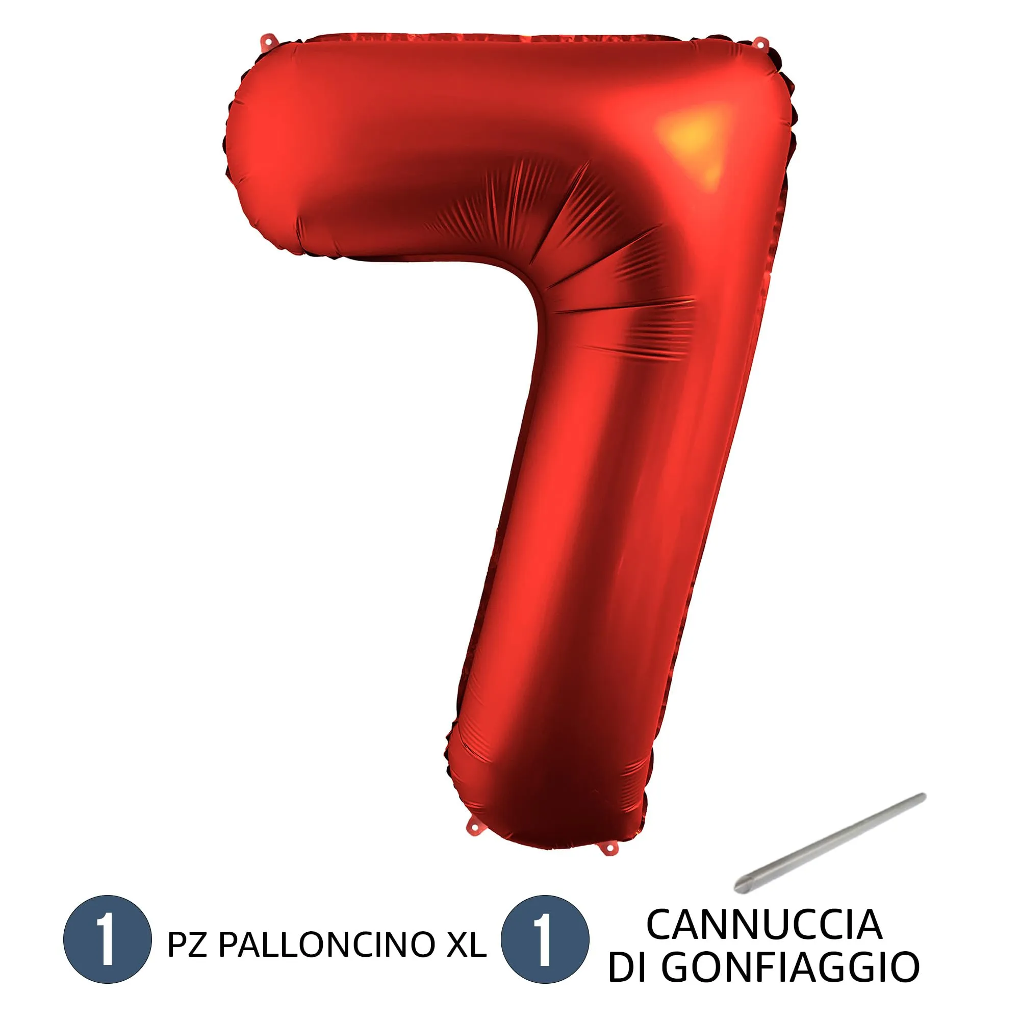 FUNFEST Palloncino Numero 7 Rosso 100cm – Decorazione Compleanno Radiosa – Elio o Aria - immagine 7