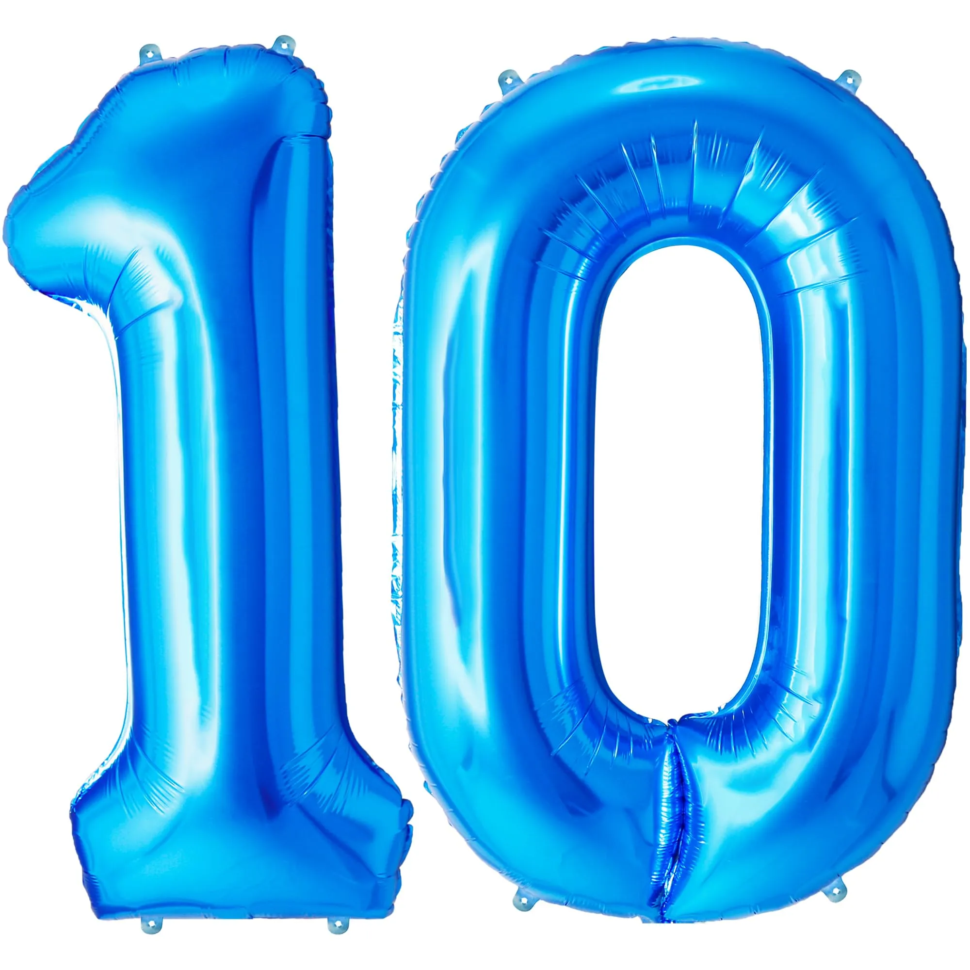 FUNFEST Palloncini 10° Compleanno Blu Giganti 100cm - immagine 1