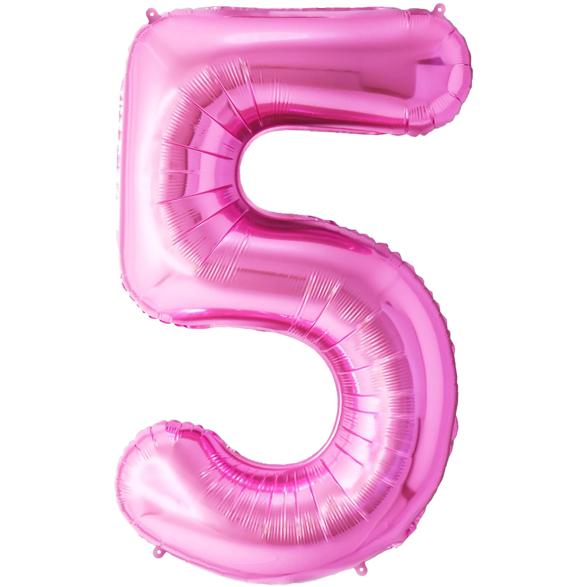FUNFEST Palloncino Numero 5 Oro Rosa/Pink 100cm - immagine 1