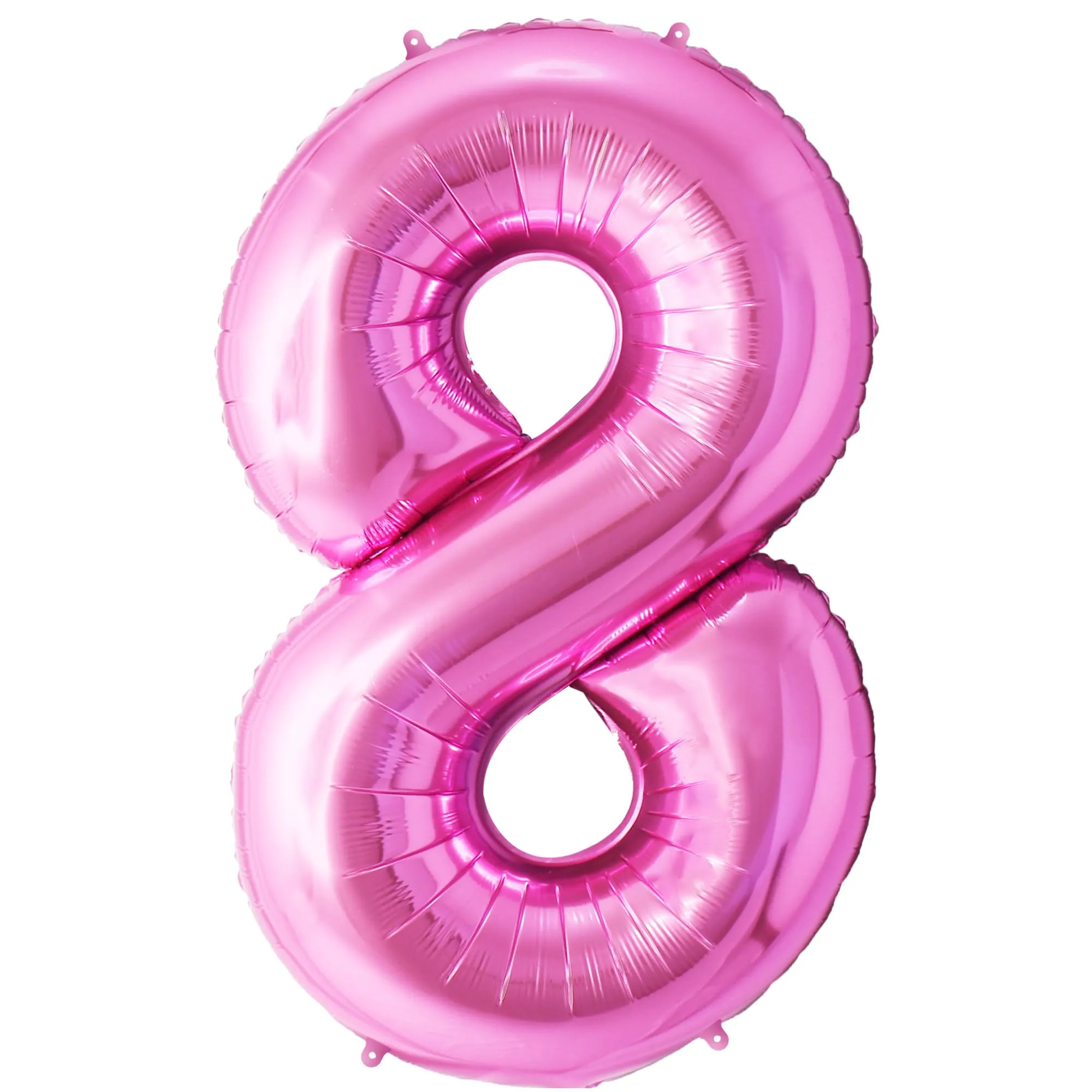 FUNFEST Palloncino Numero 8 Rosa 100cm – Decorazione Compleanno Ragazza – Elio o Aria - immagine 1