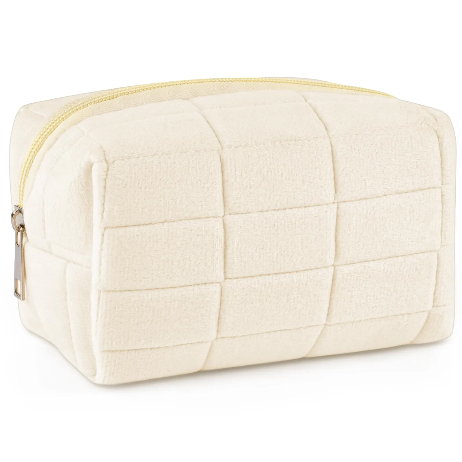 Aucuu Trousse da viaggio per cosmetici, coquette, beauty case, da donna, con motivo floreale, per bambini, donne e uomini, # 6 bianco, 17 * 11 * 10 cm, Elegante - immagine 9