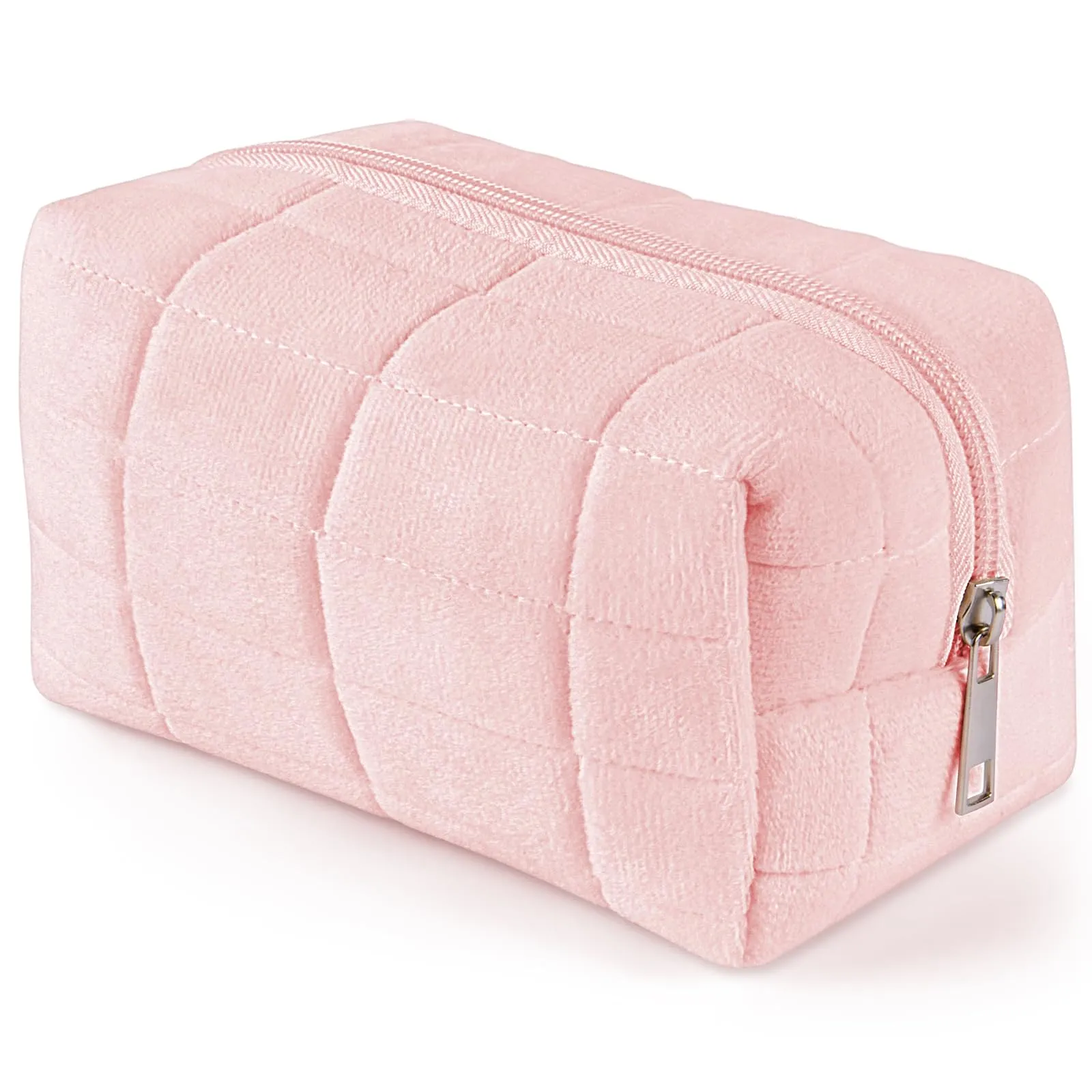 Aucuu Trousse da viaggio per cosmetici, coquette, beauty case, da donna, con motivo floreale, per bambini, donne e uomini, #5 rosa, 17 * 11 * 10 cm, Elegante - immagine 1