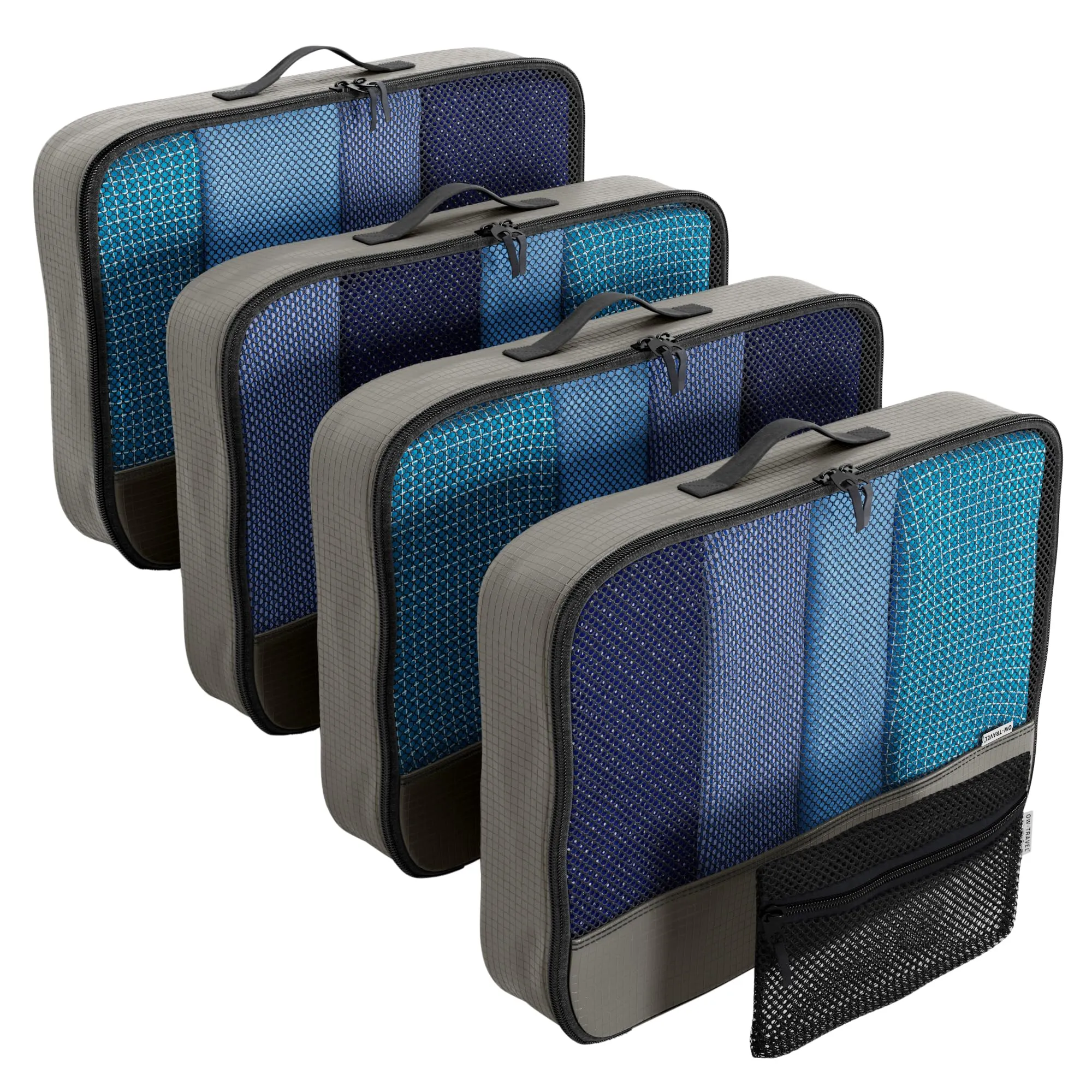 OW-Travel Organizer Valigia, Packing Cubes, Cubi Viaggio, Grigio L 5 Pezzi - immagine 1